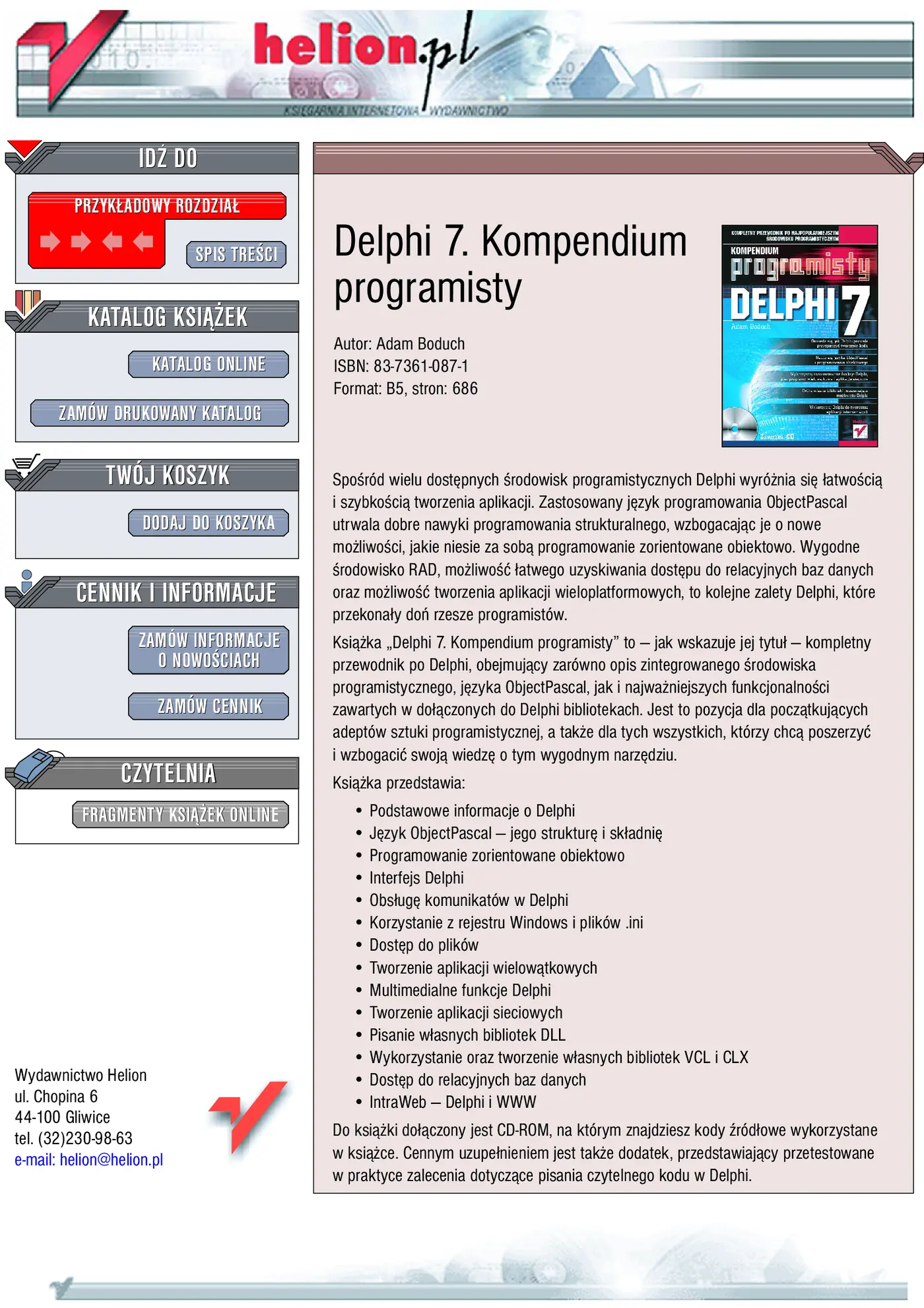 Fragment „Delphi 7. Kompendium programisty” — strona 1 z 32
