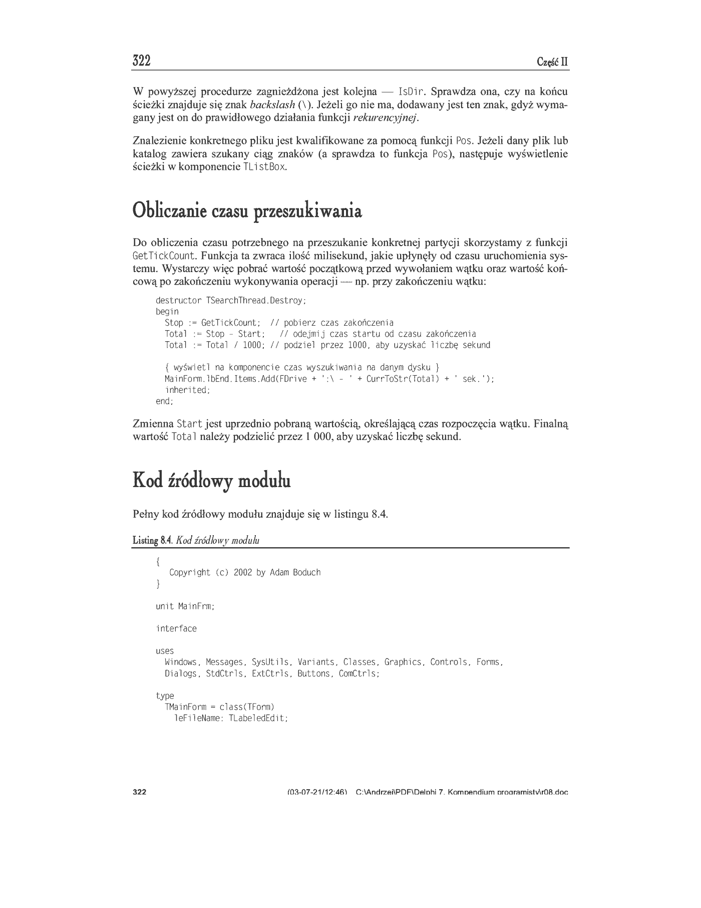 Fragment „Delphi 7. Kompendium programisty” — strona 29 z 32