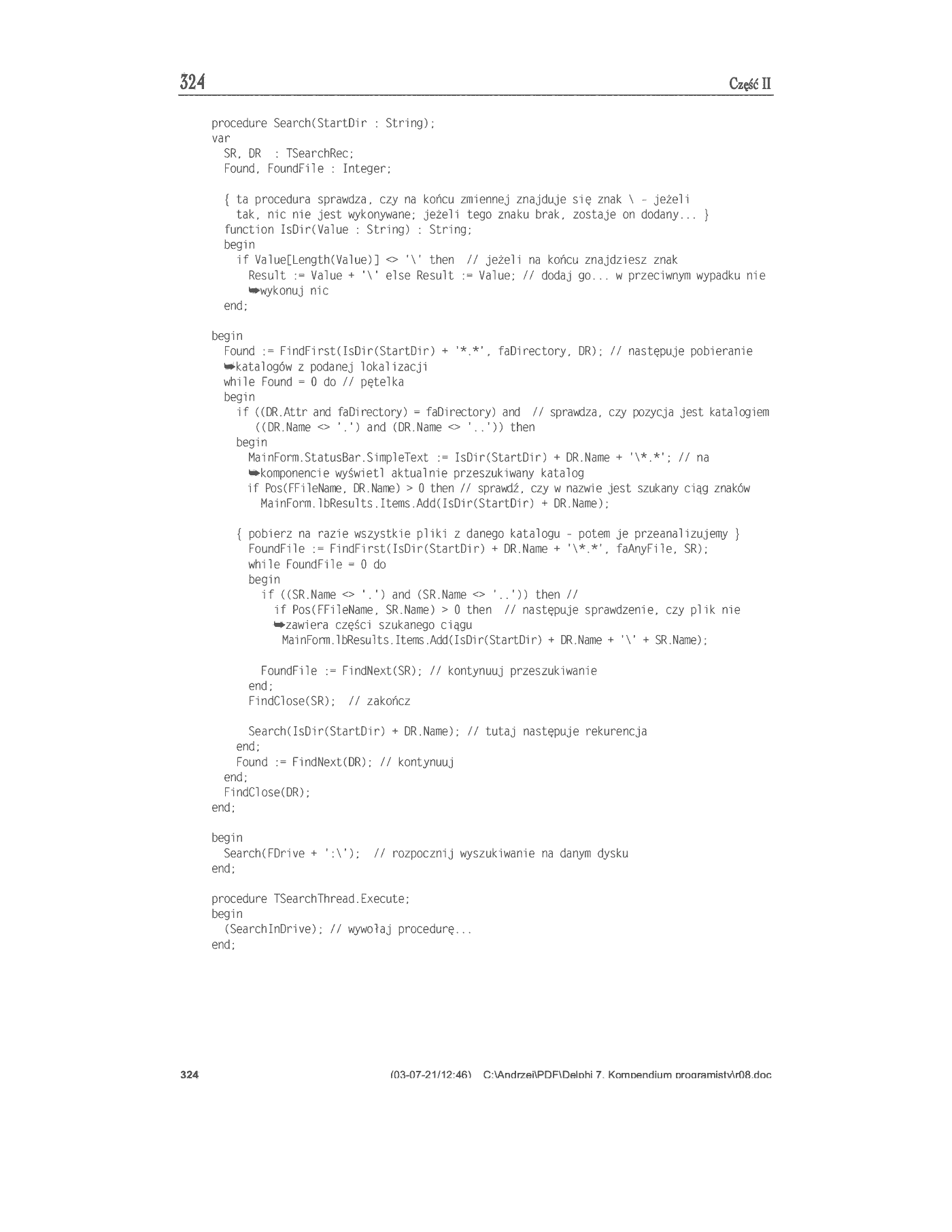 Fragment „Delphi 7. Kompendium programisty” — strona 31 z 32