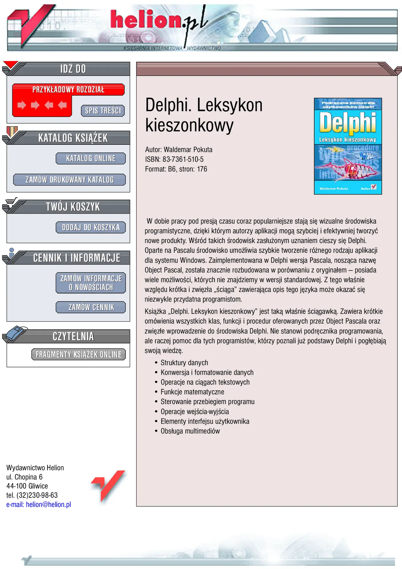 Fragment „Delphi. Leksykon kieszonkowy” — strona 1 z 16