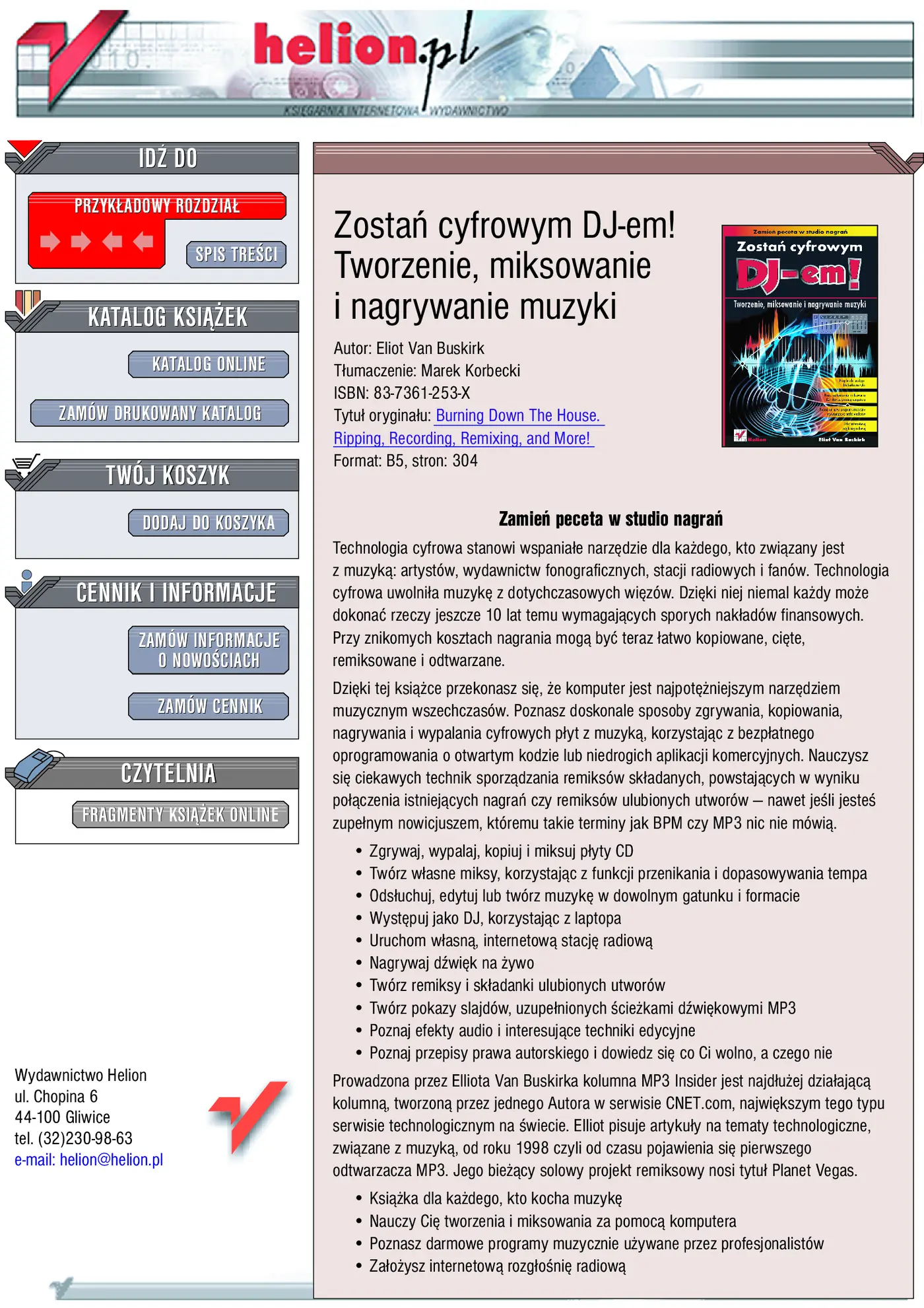 Fragment „Zostań cyfrowym DJ-em! Tworzenie, miksowanie i nagrywanie muzyki” — strona 1 z 40