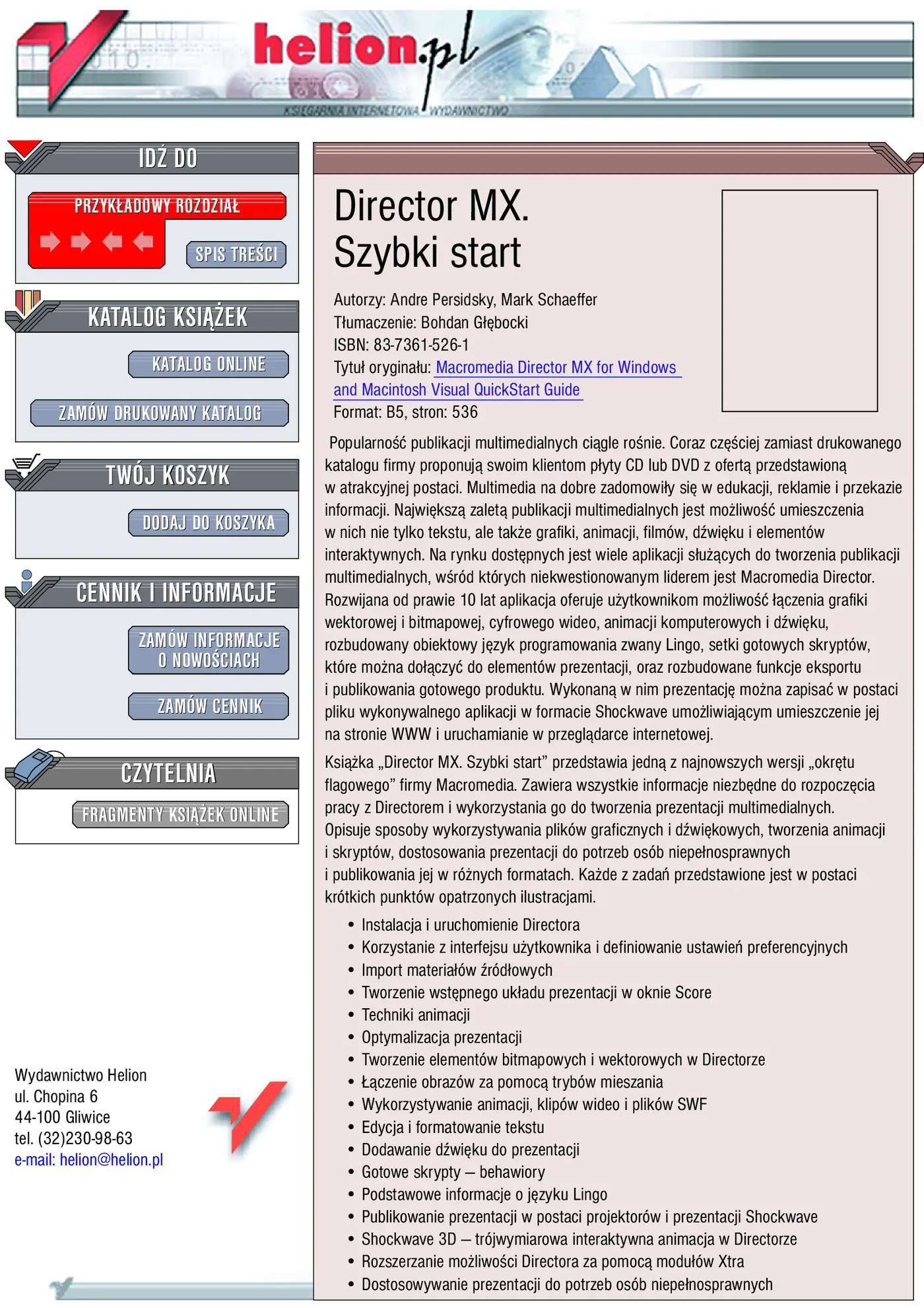 Fragment „Director MX. Szybki start” — strona 1 z 31