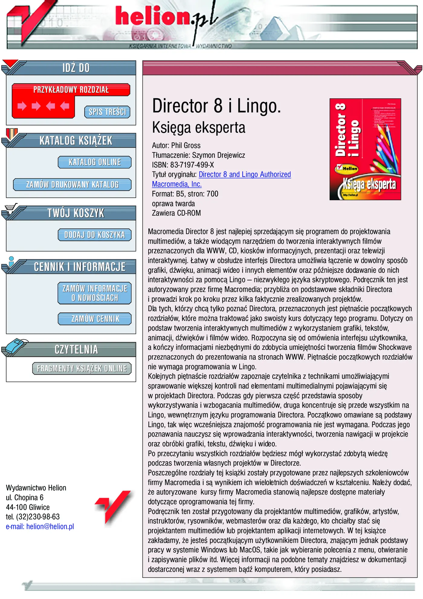 Fragment „Director 8 i Lingo. Księga eksperta” — strona 1 z 36