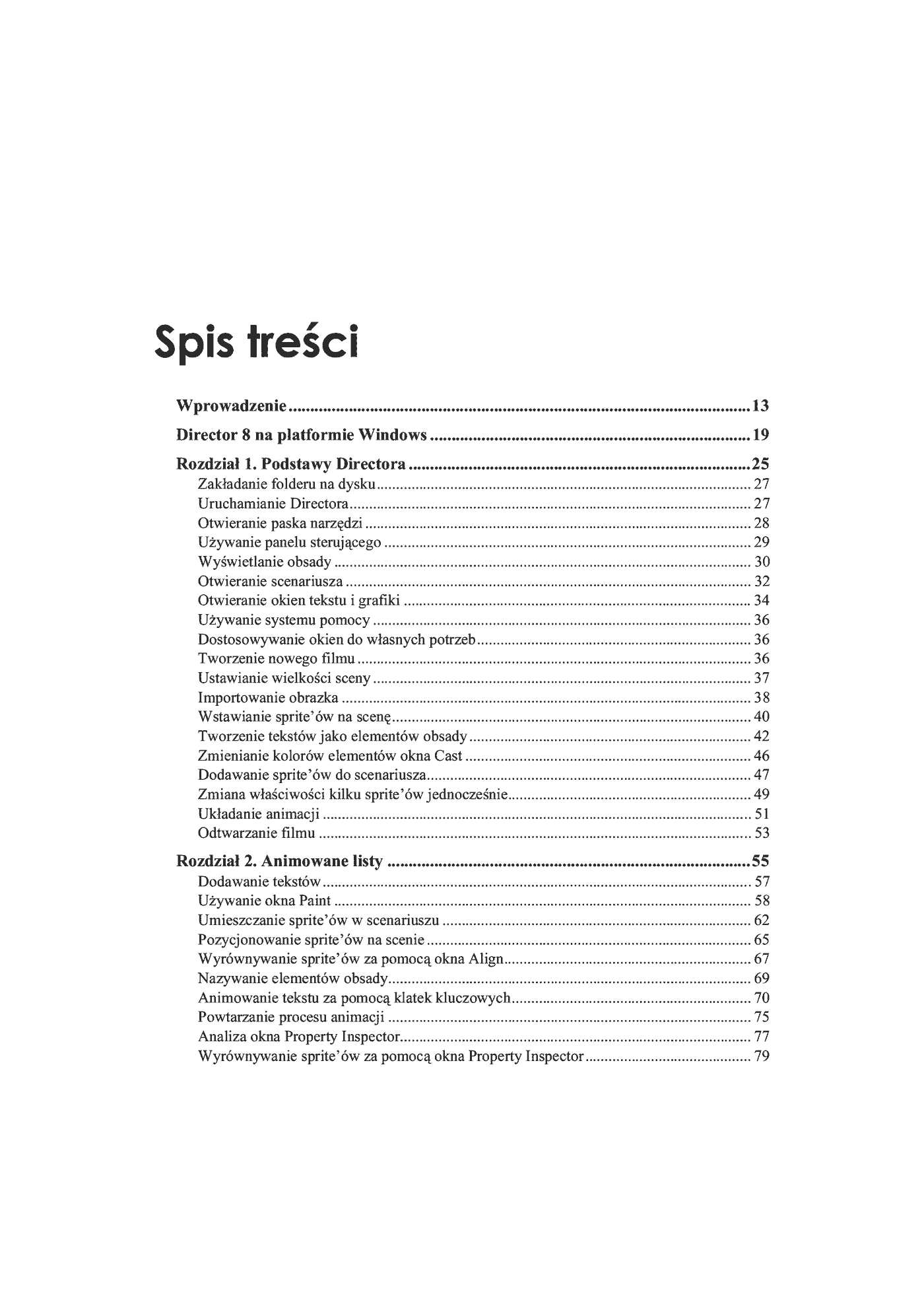 Fragment „Director 8 i Lingo. Księga eksperta” — strona 2 z 36