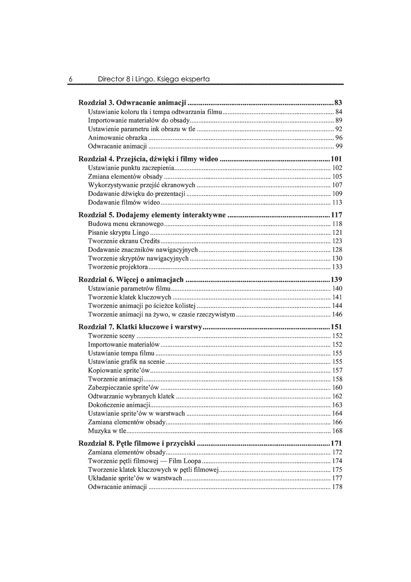 Fragment „Director 8 i Lingo. Księga eksperta” — strona 3 z 36