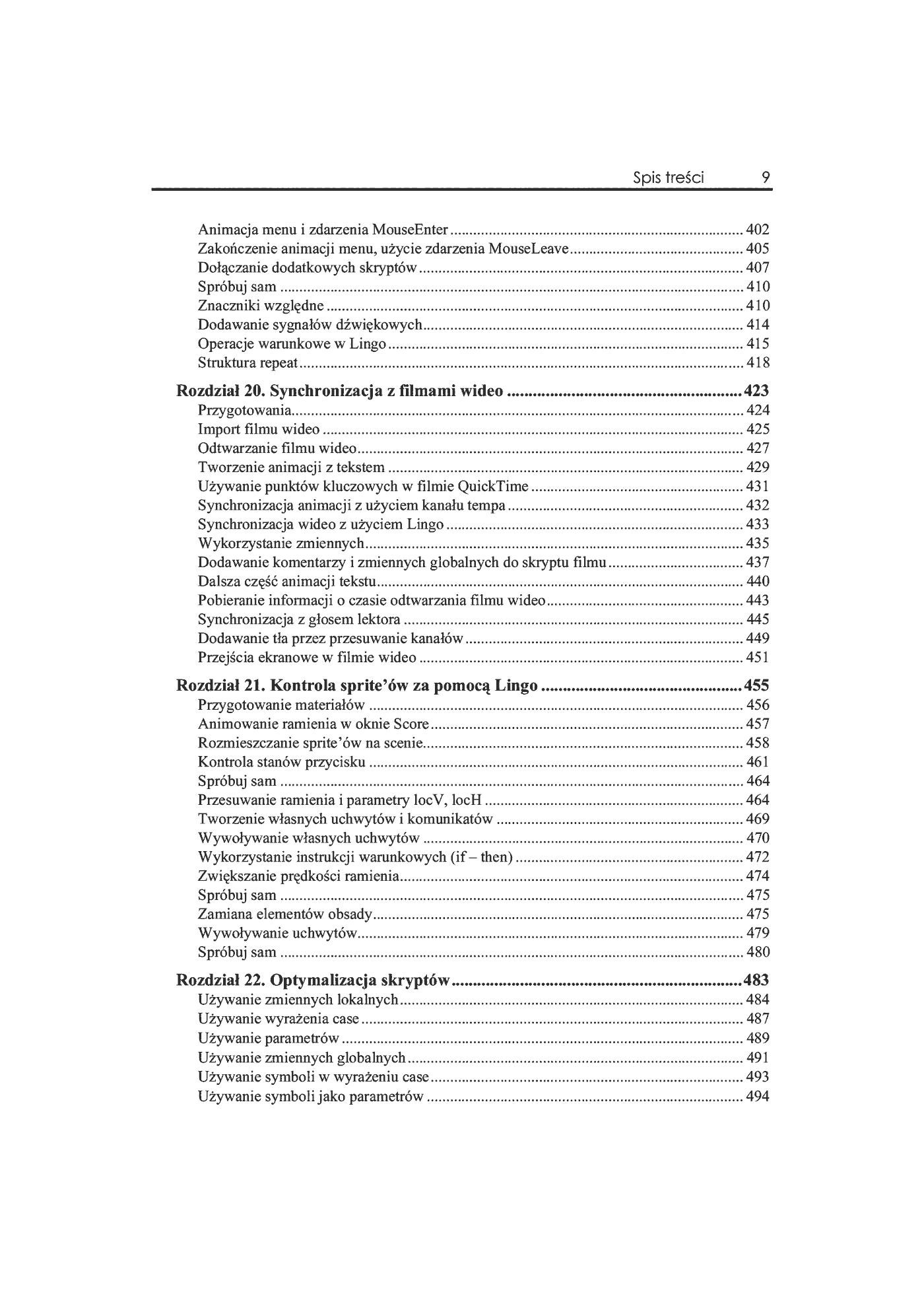 Fragment „Director 8 i Lingo. Księga eksperta” — strona 6 z 36