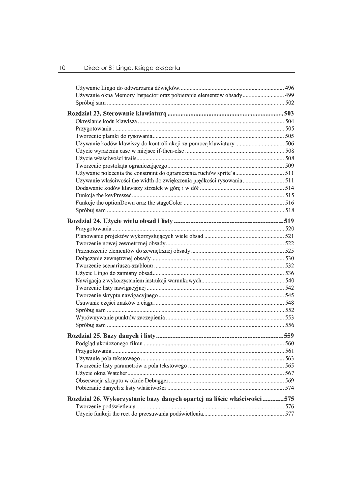 Fragment „Director 8 i Lingo. Księga eksperta” — strona 7 z 36