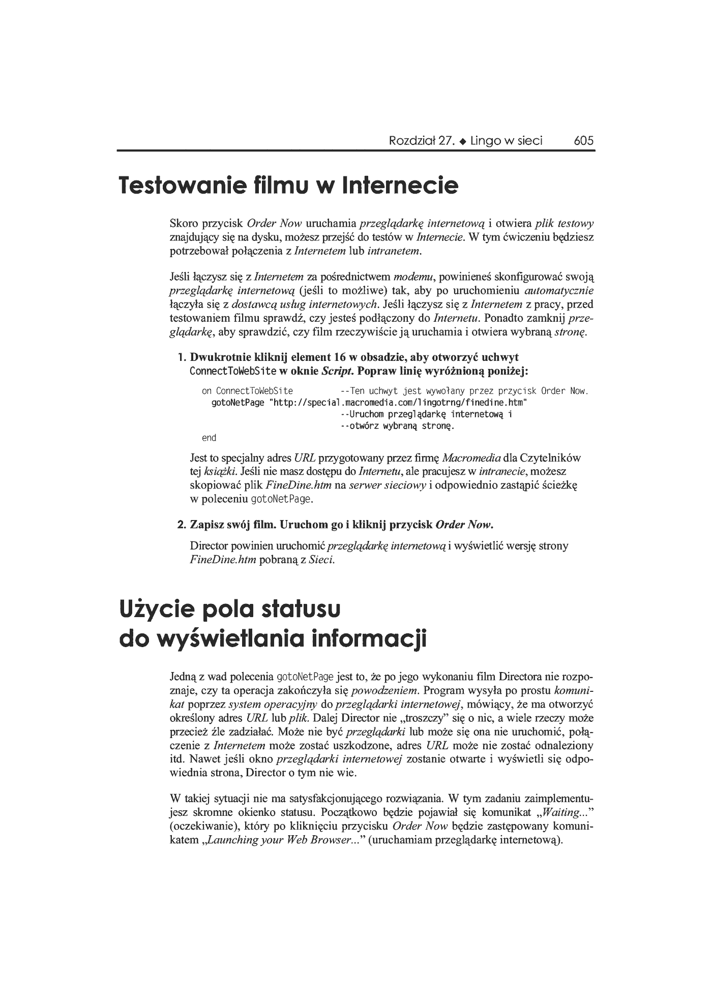 Fragment „Director 8 i Lingo. Księga eksperta” — strona 18 z 36