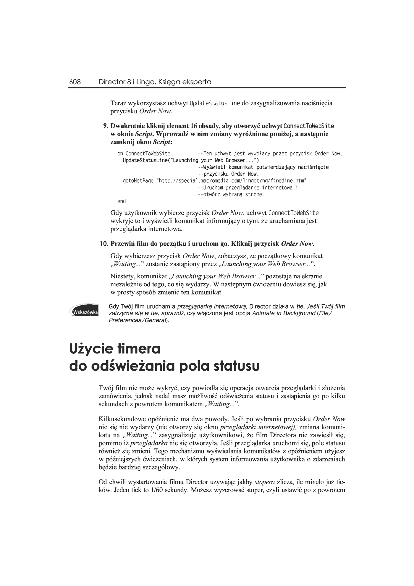 Fragment „Director 8 i Lingo. Księga eksperta” — strona 21 z 36