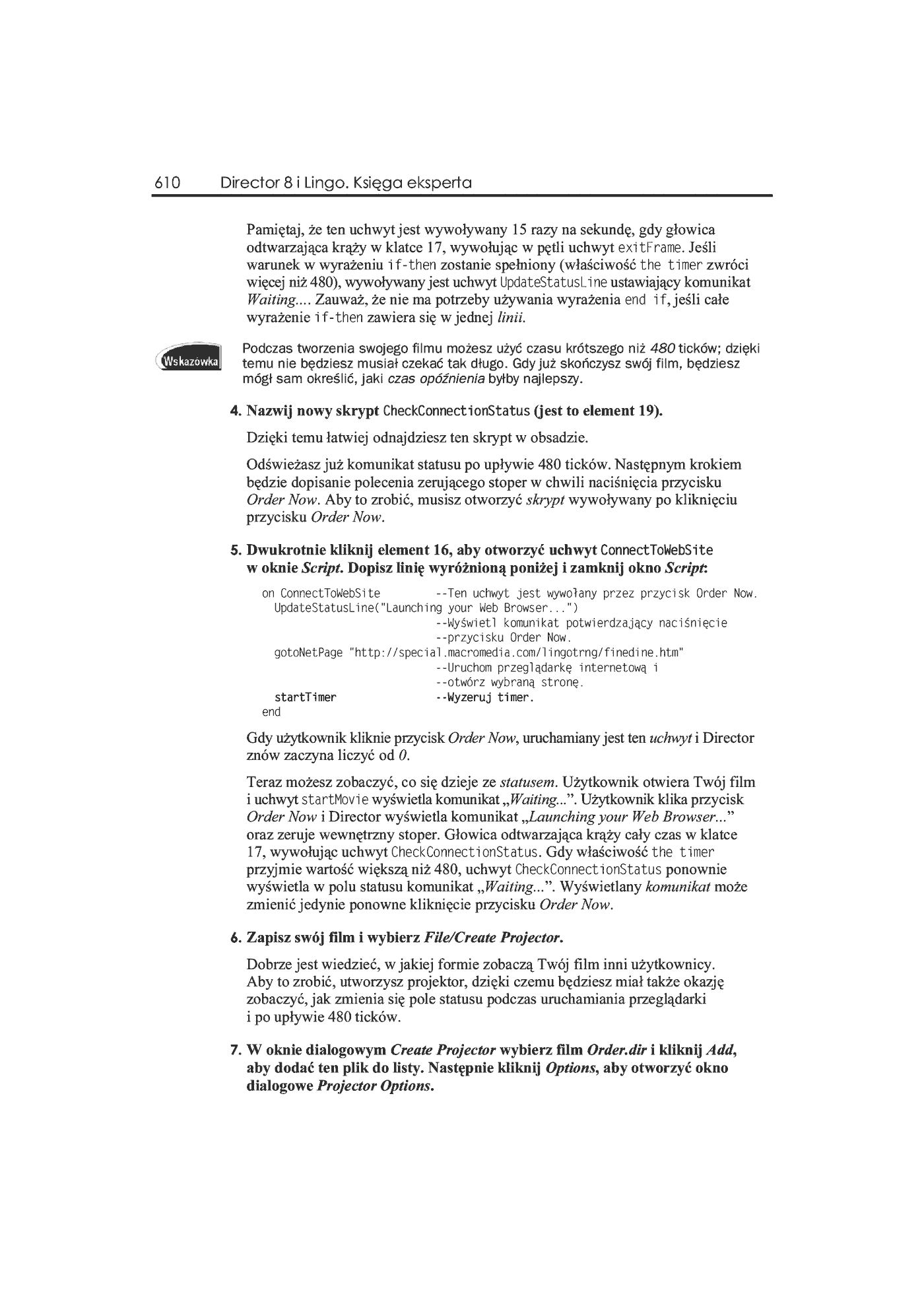 Fragment „Director 8 i Lingo. Księga eksperta” — strona 23 z 36