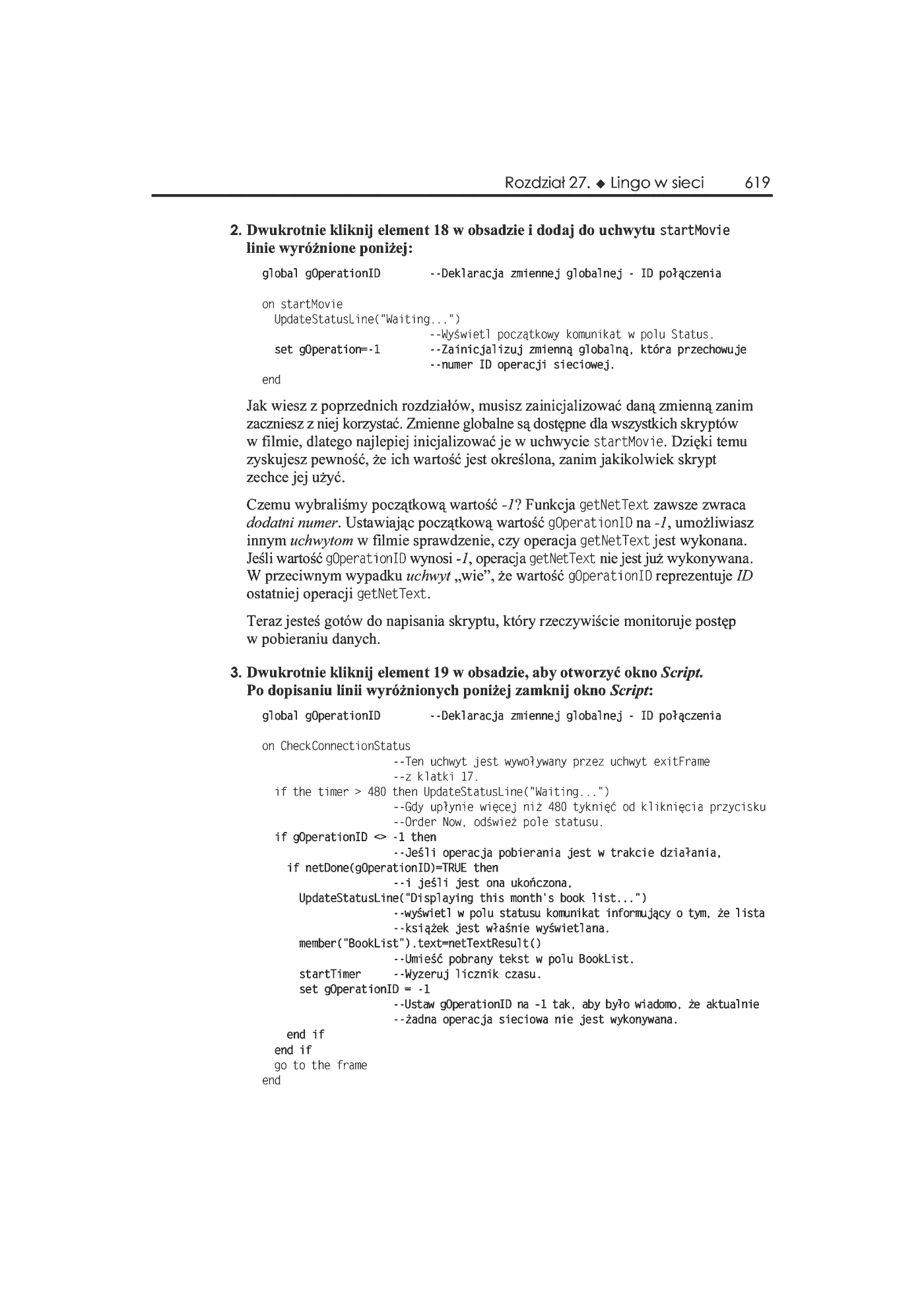 Fragment „Director 8 i Lingo. Księga eksperta” — strona 32 z 36