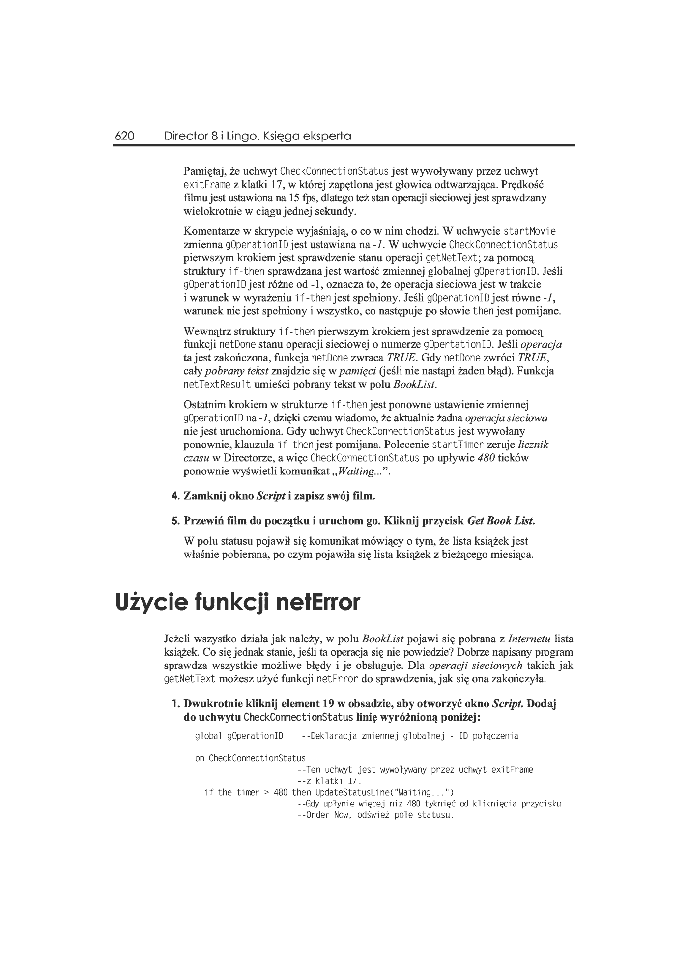Fragment „Director 8 i Lingo. Księga eksperta” — strona 33 z 36