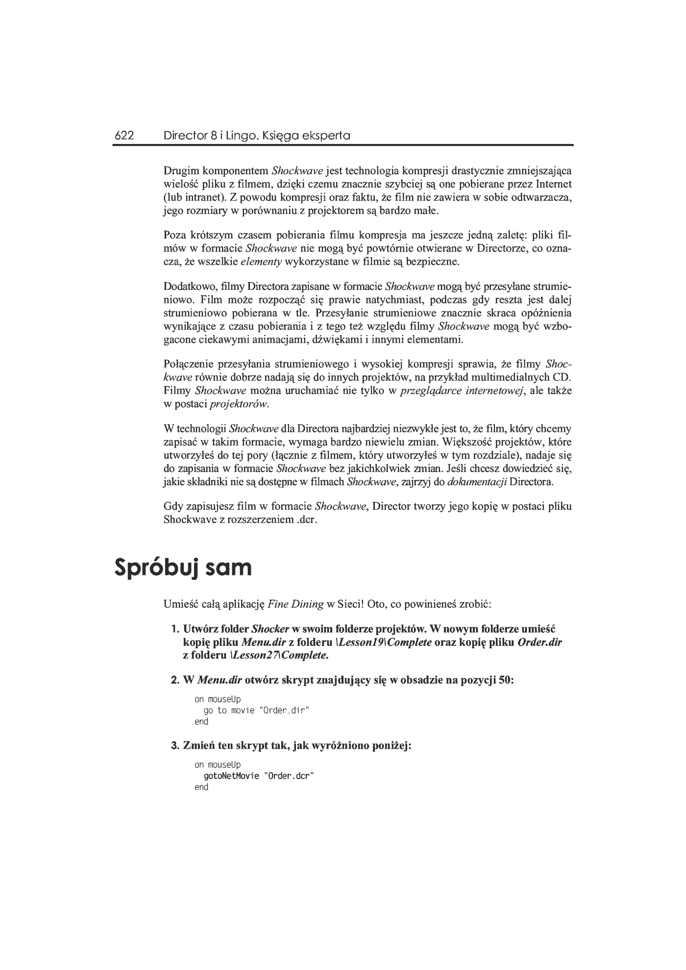 Fragment „Director 8 i Lingo. Księga eksperta” — strona 35 z 36