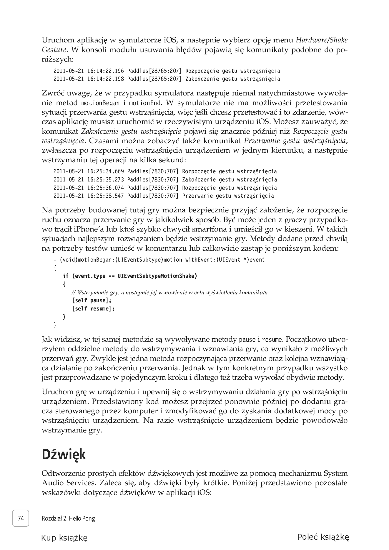 Fragment „Dotknij, przesuń, potrząśnij. Od pomysłu do gry na iPhone'a i iPada” — strona 35 z 48
