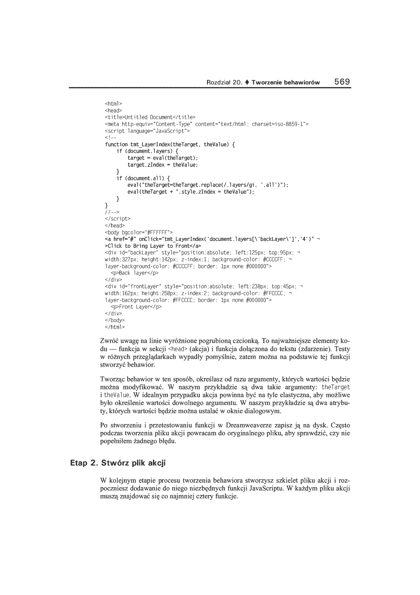 Fragment „Dreamweaver 4. Biblia” — strona 22 z 53