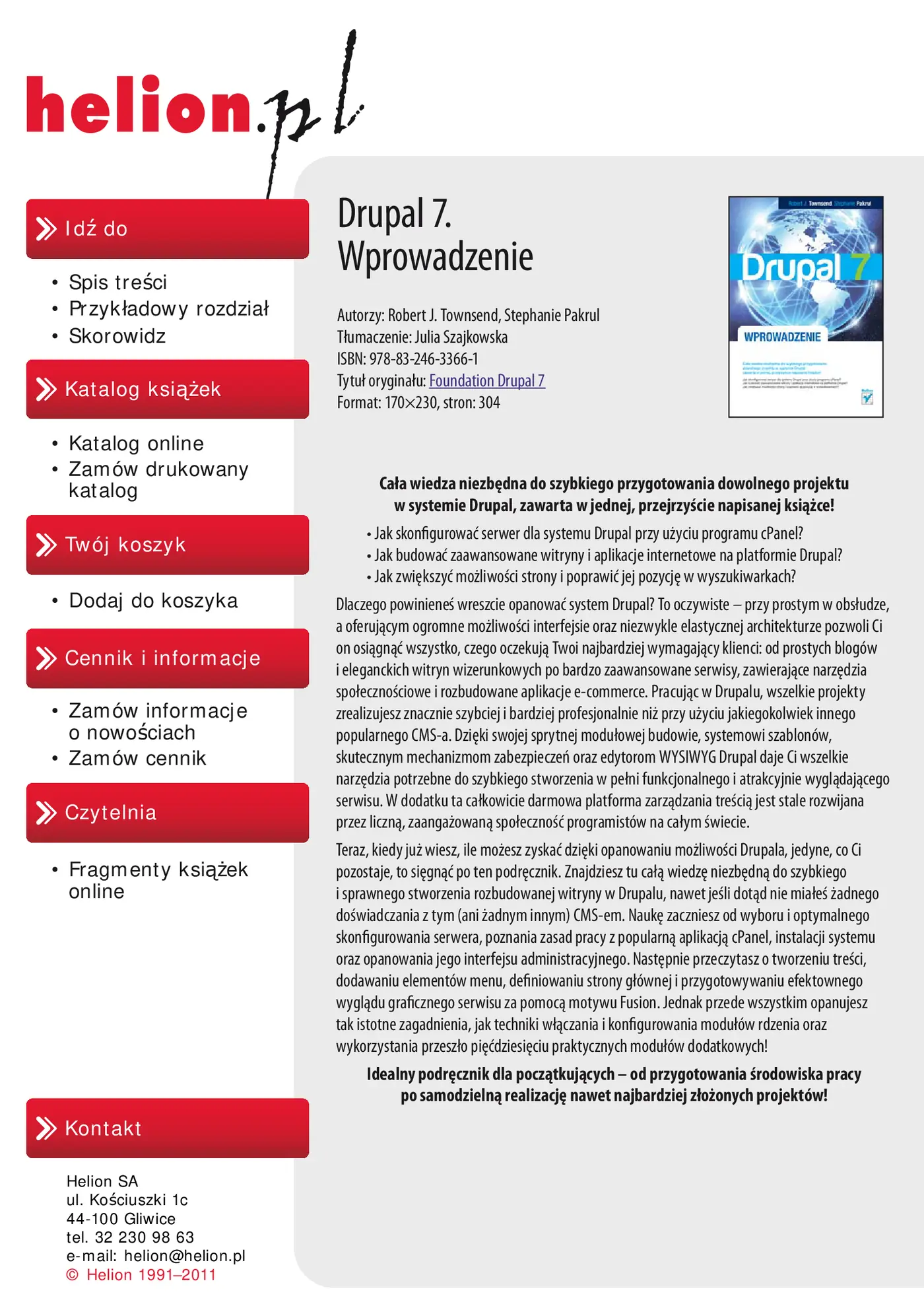 Fragment „Drupal 7. Wprowadzenie” — strona 2 z 44