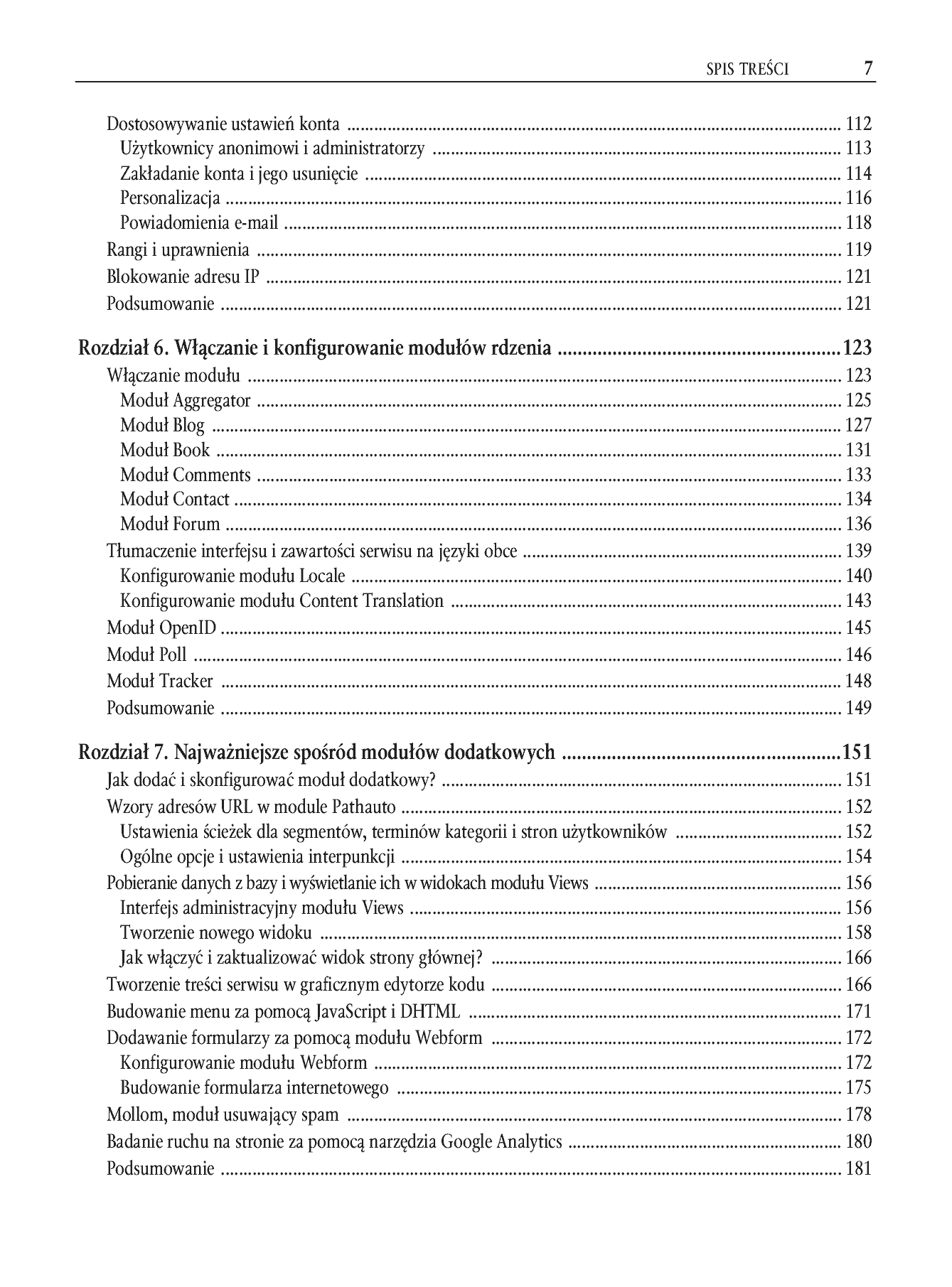 Fragment „Drupal 7. Wprowadzenie” — strona 5 z 44