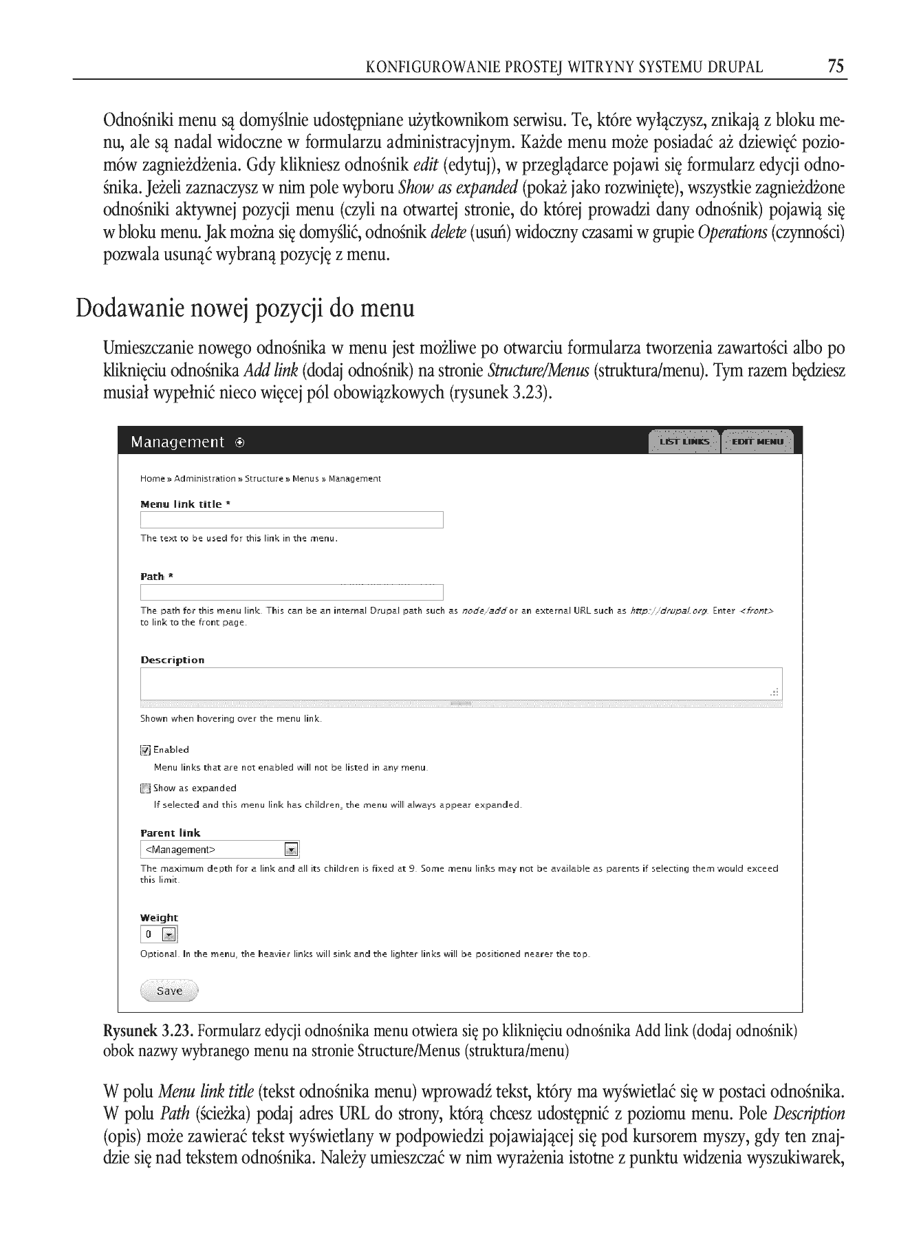 Fragment „Drupal 7. Wprowadzenie” — strona 28 z 44