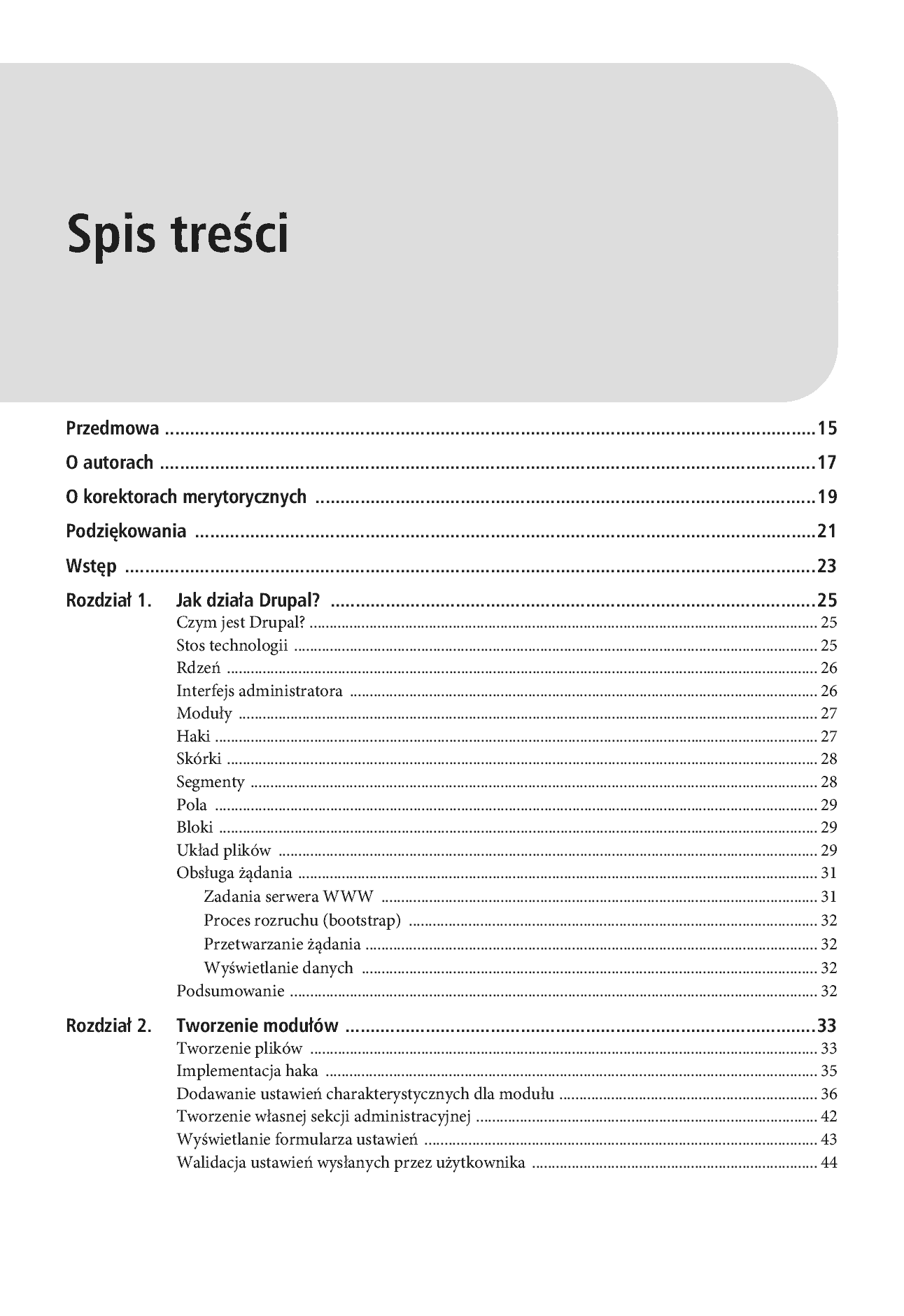 Fragment „Drupal 7. Zaawansowane programowanie” — strona 3 z 39