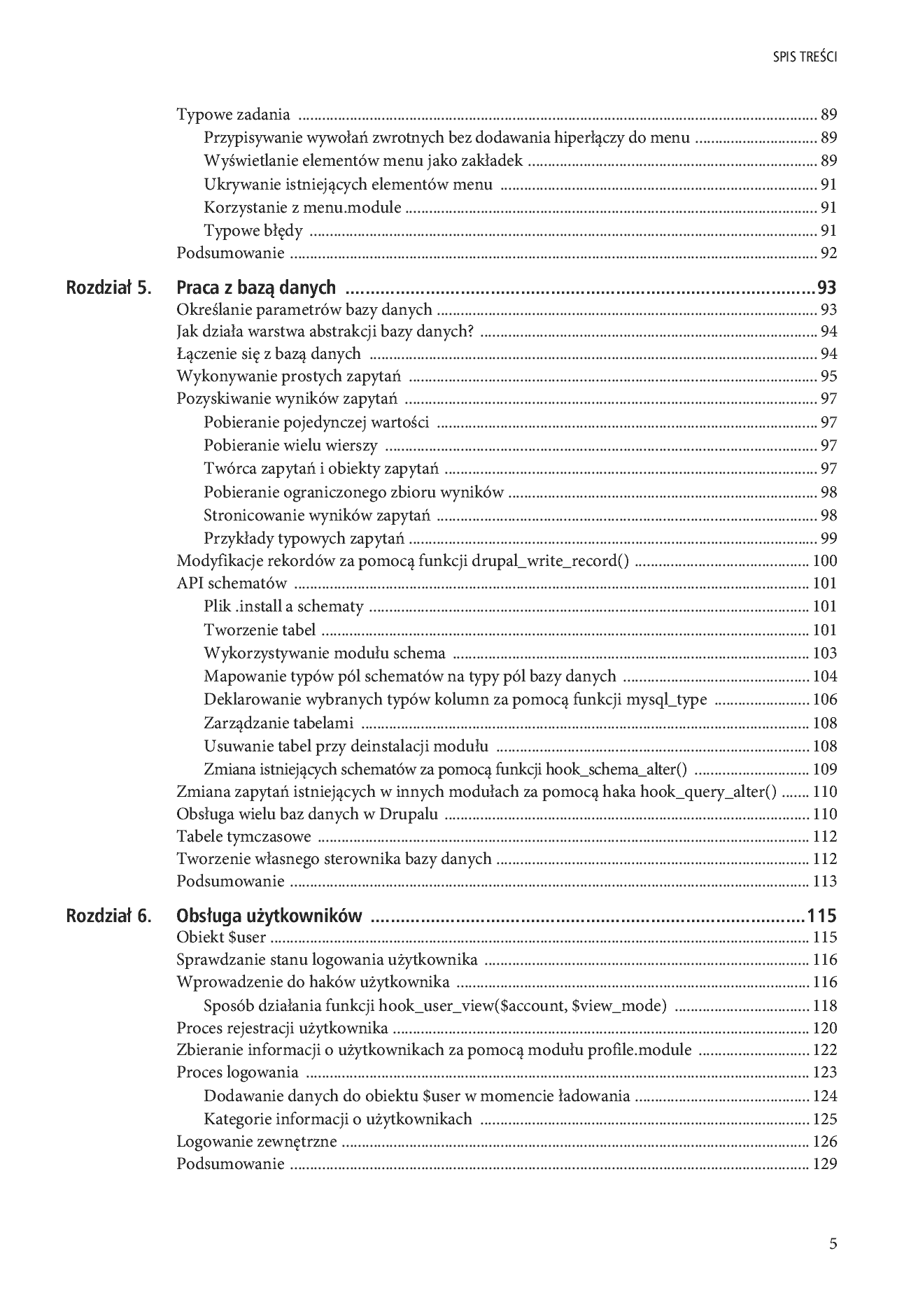 Fragment „Drupal 7. Zaawansowane programowanie” — strona 5 z 39