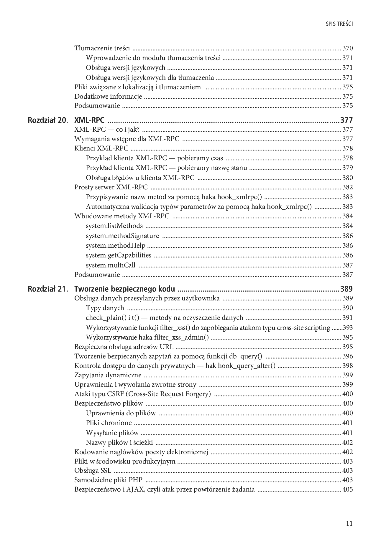 Fragment „Drupal 7. Zaawansowane programowanie” — strona 11 z 39
