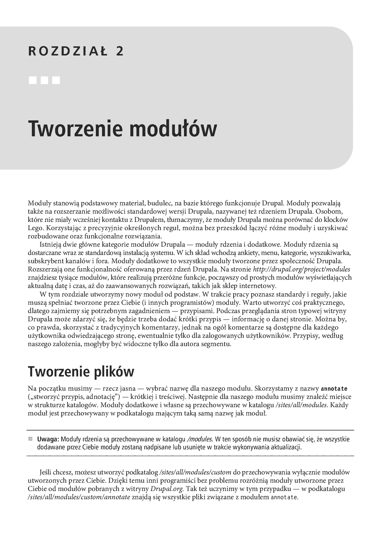 Fragment „Drupal 7. Zaawansowane programowanie” — strona 15 z 39