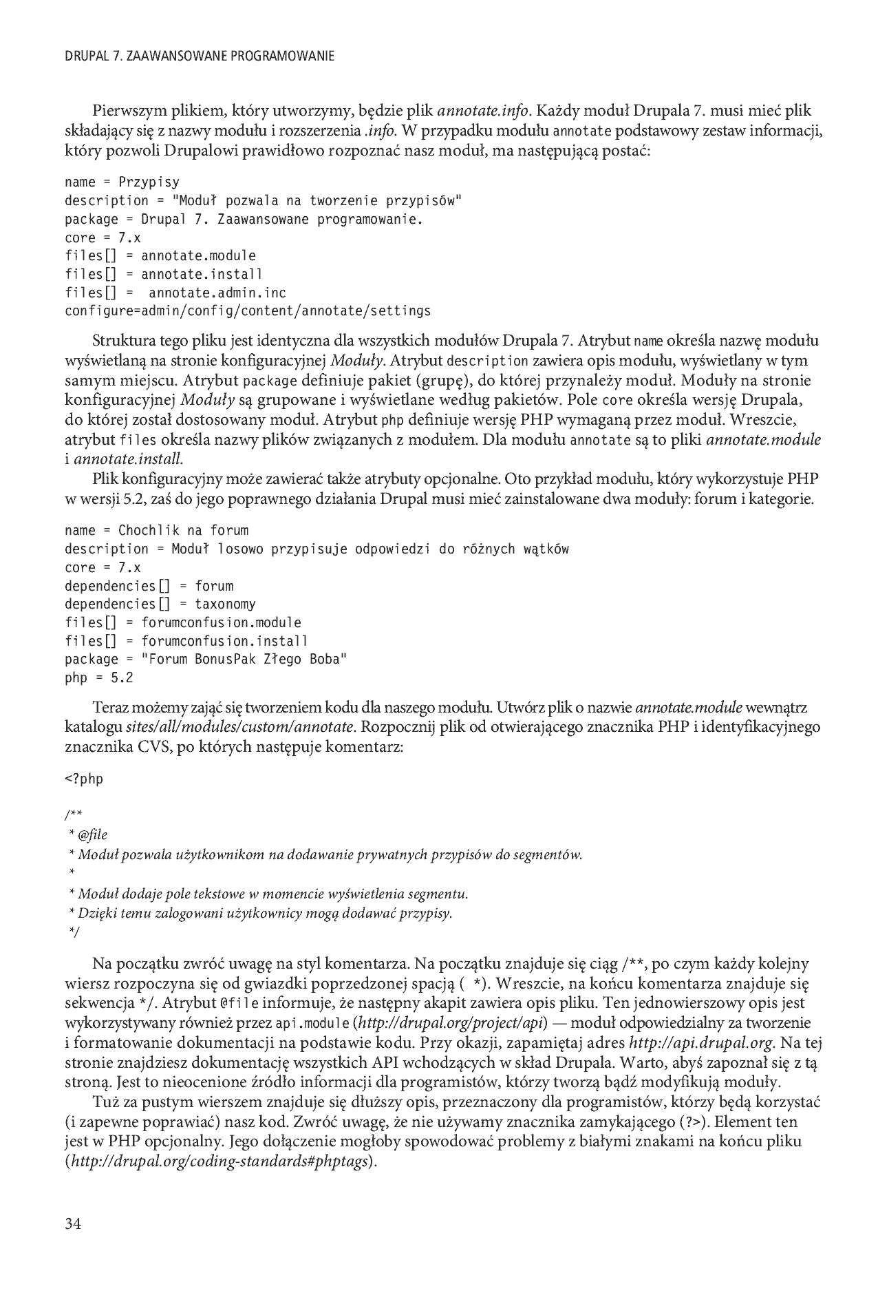 Fragment „Drupal 7. Zaawansowane programowanie” — strona 16 z 39