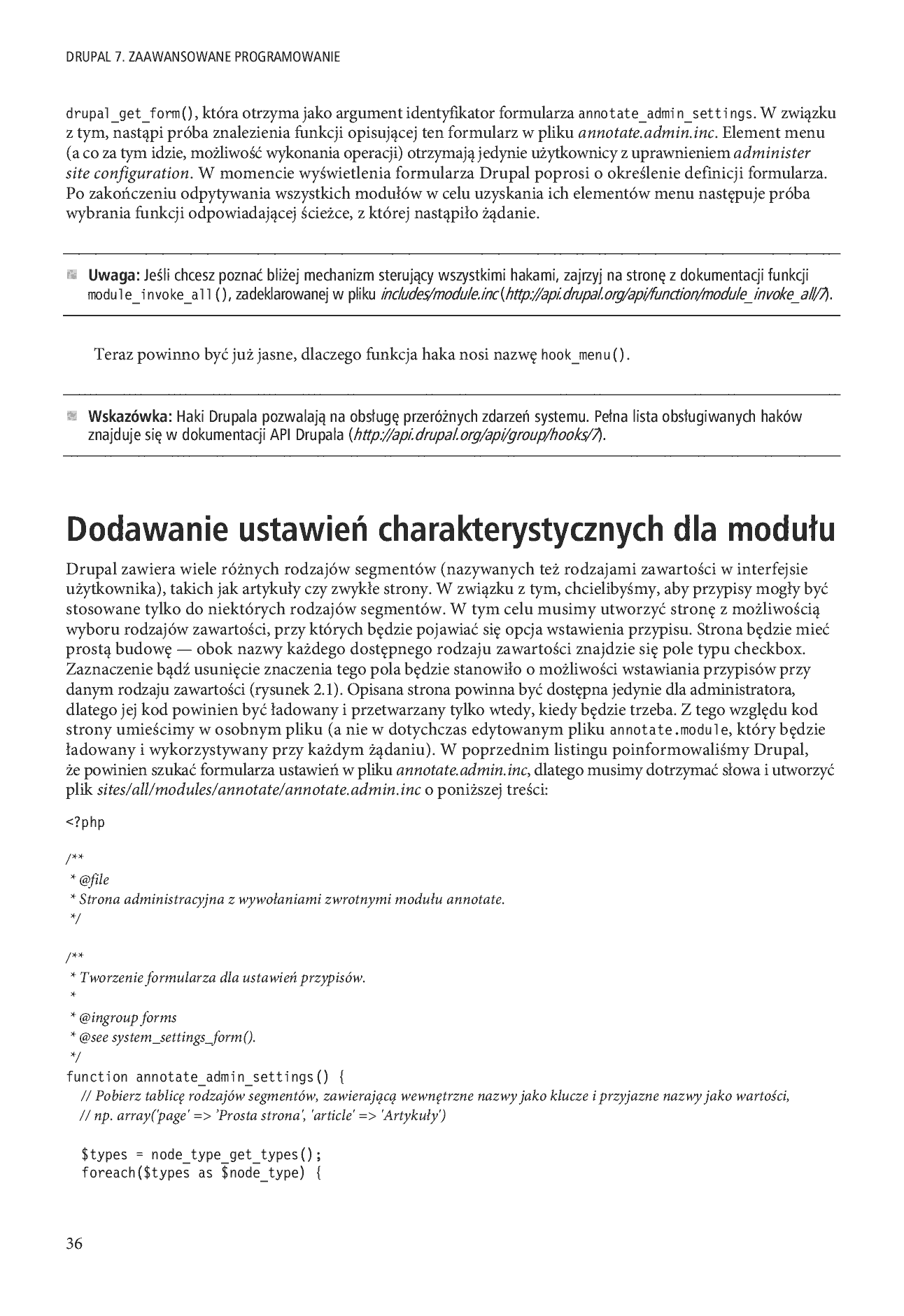 Fragment „Drupal 7. Zaawansowane programowanie” — strona 18 z 39