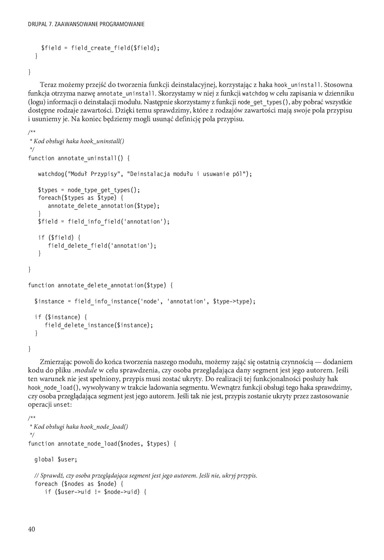 Fragment „Drupal 7. Zaawansowane programowanie” — strona 22 z 39