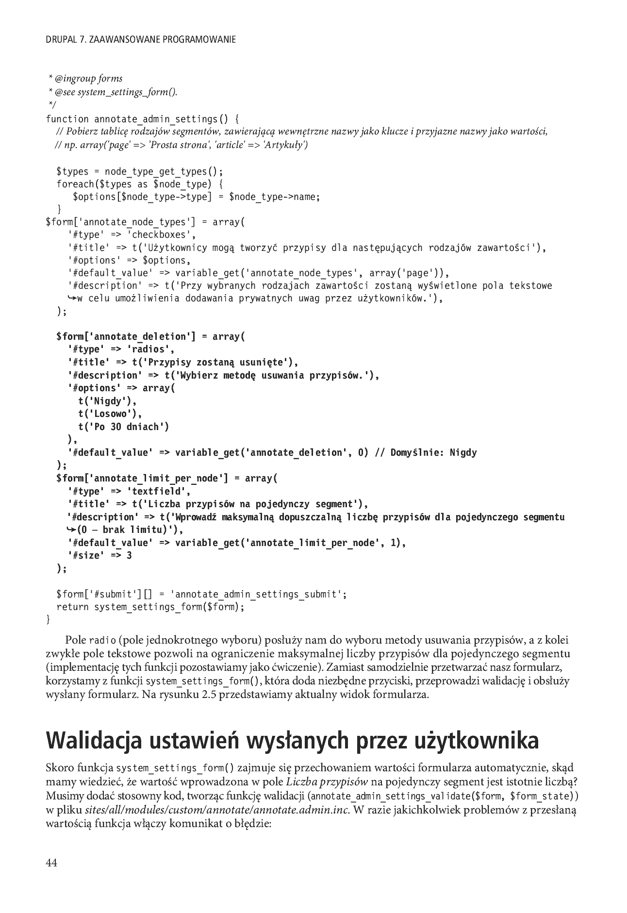 Fragment „Drupal 7. Zaawansowane programowanie” — strona 26 z 39