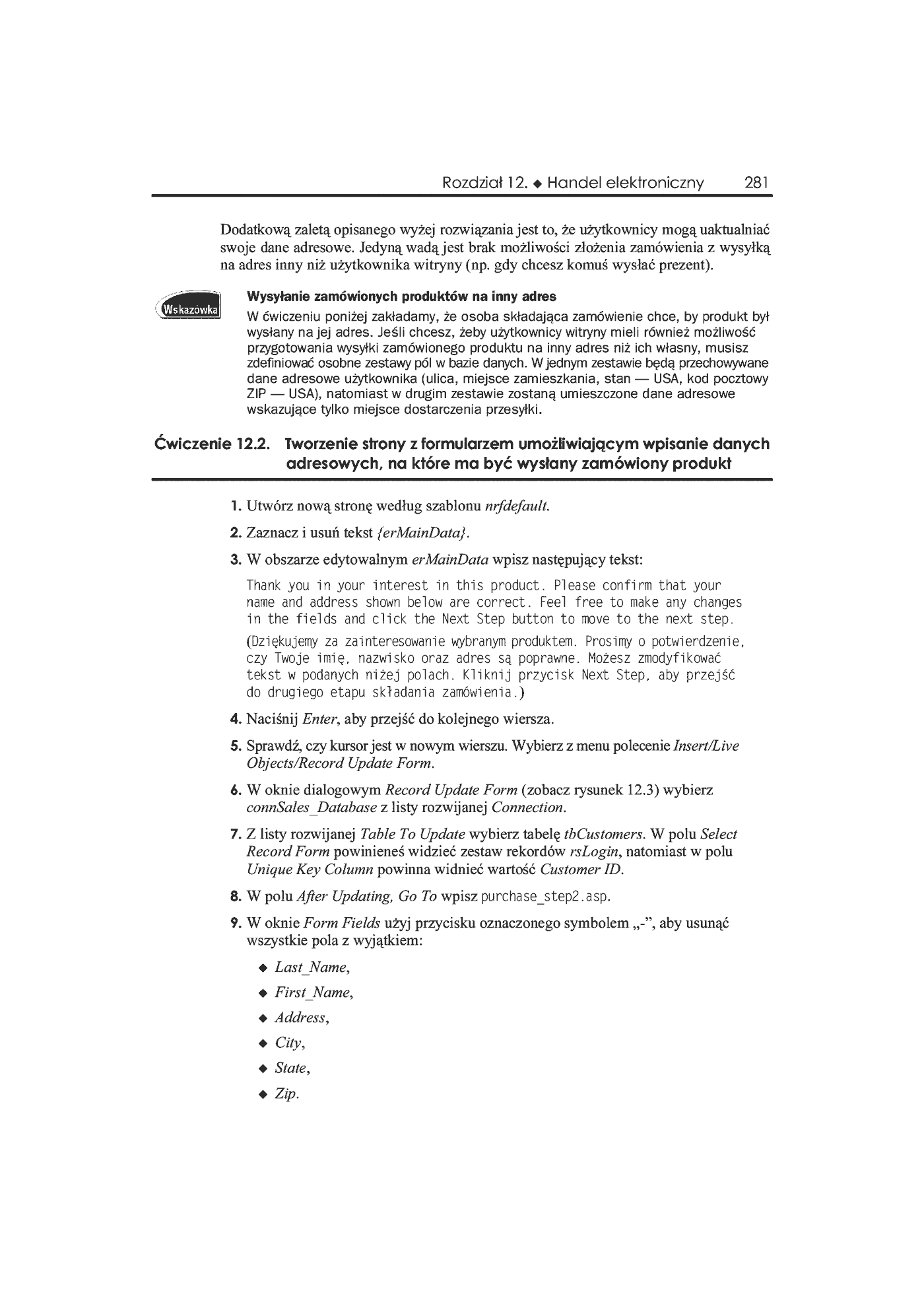 Fragment „Dreamweaver UltraDev 4. Księga eksperta” — strona 12 z 46