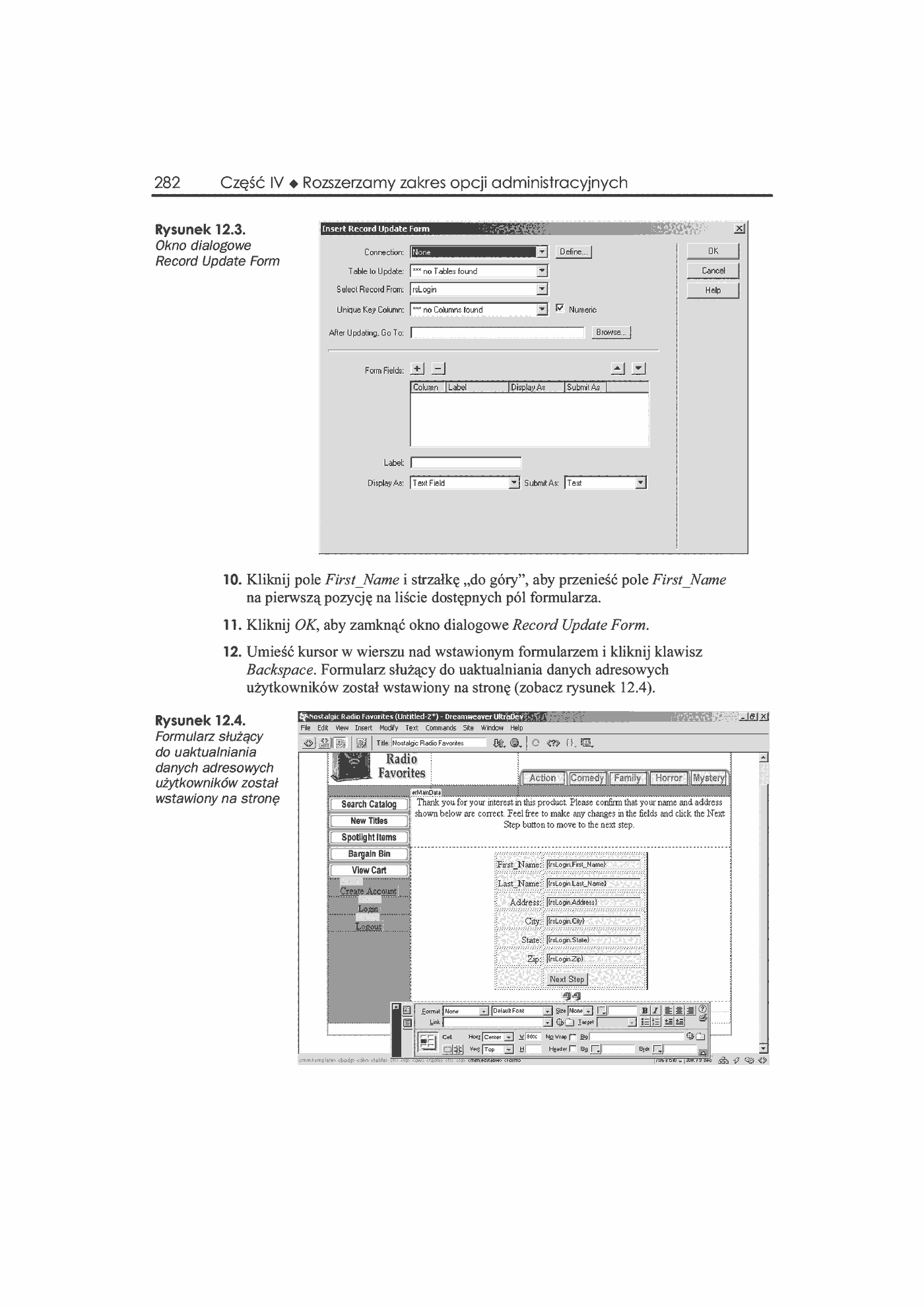 Fragment „Dreamweaver UltraDev 4. Księga eksperta” — strona 13 z 46