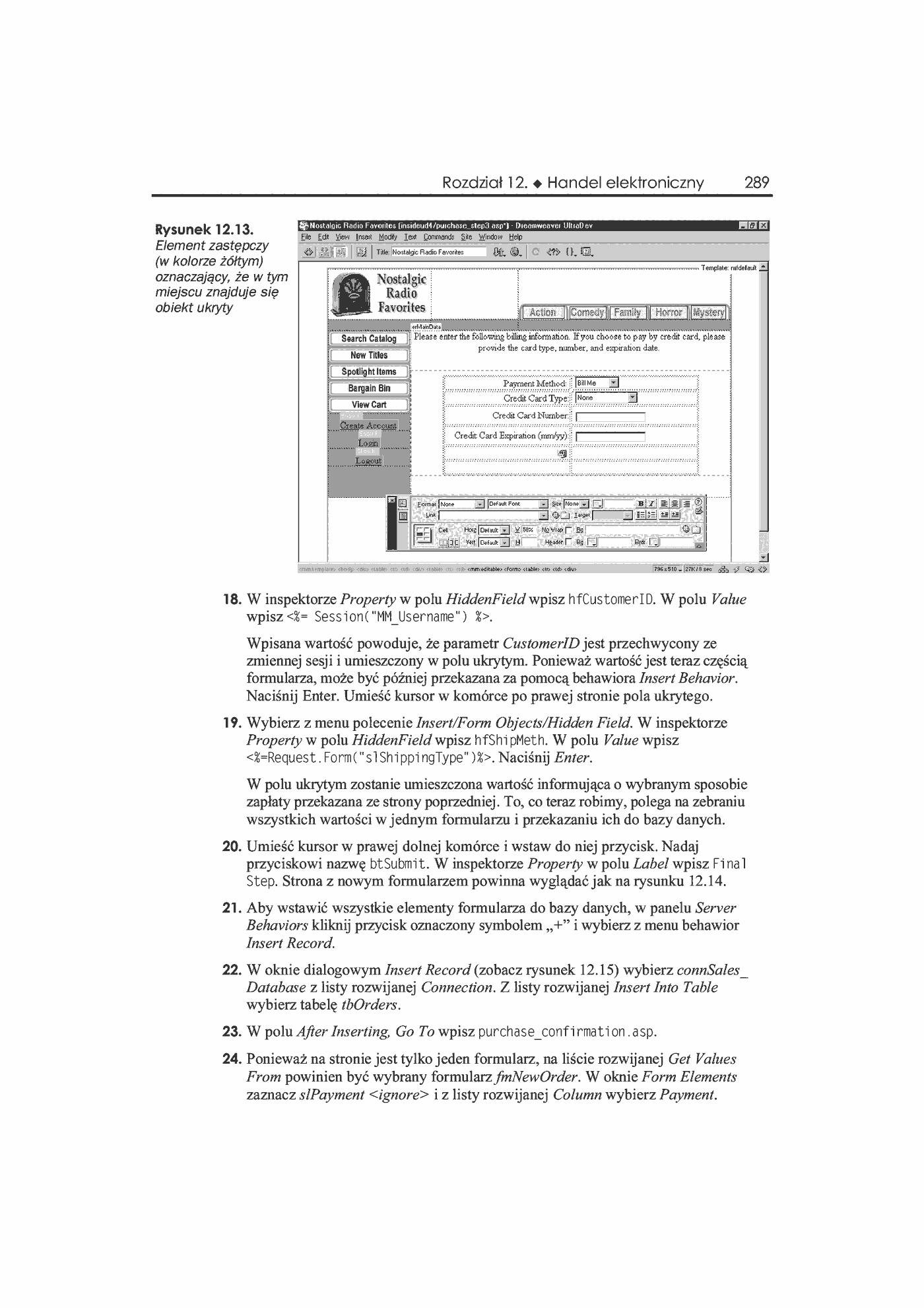 Fragment „Dreamweaver UltraDev 4. Księga eksperta” — strona 20 z 46