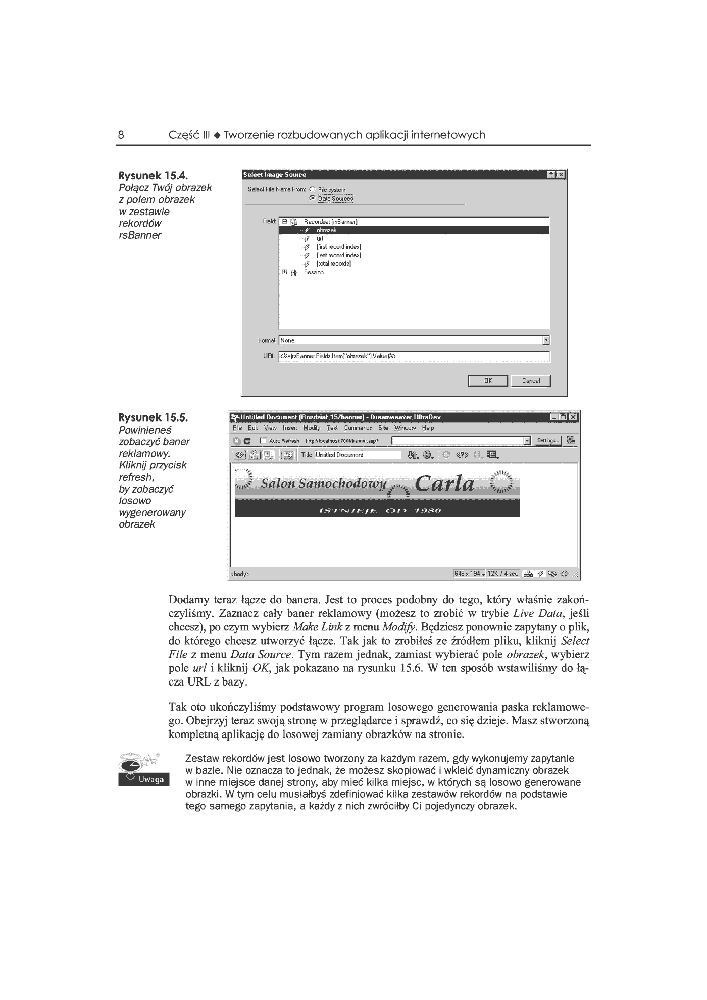 Fragment „Dreamweaver UltraDev 4. Vademecum profesjonalisty” — strona 19 z 33