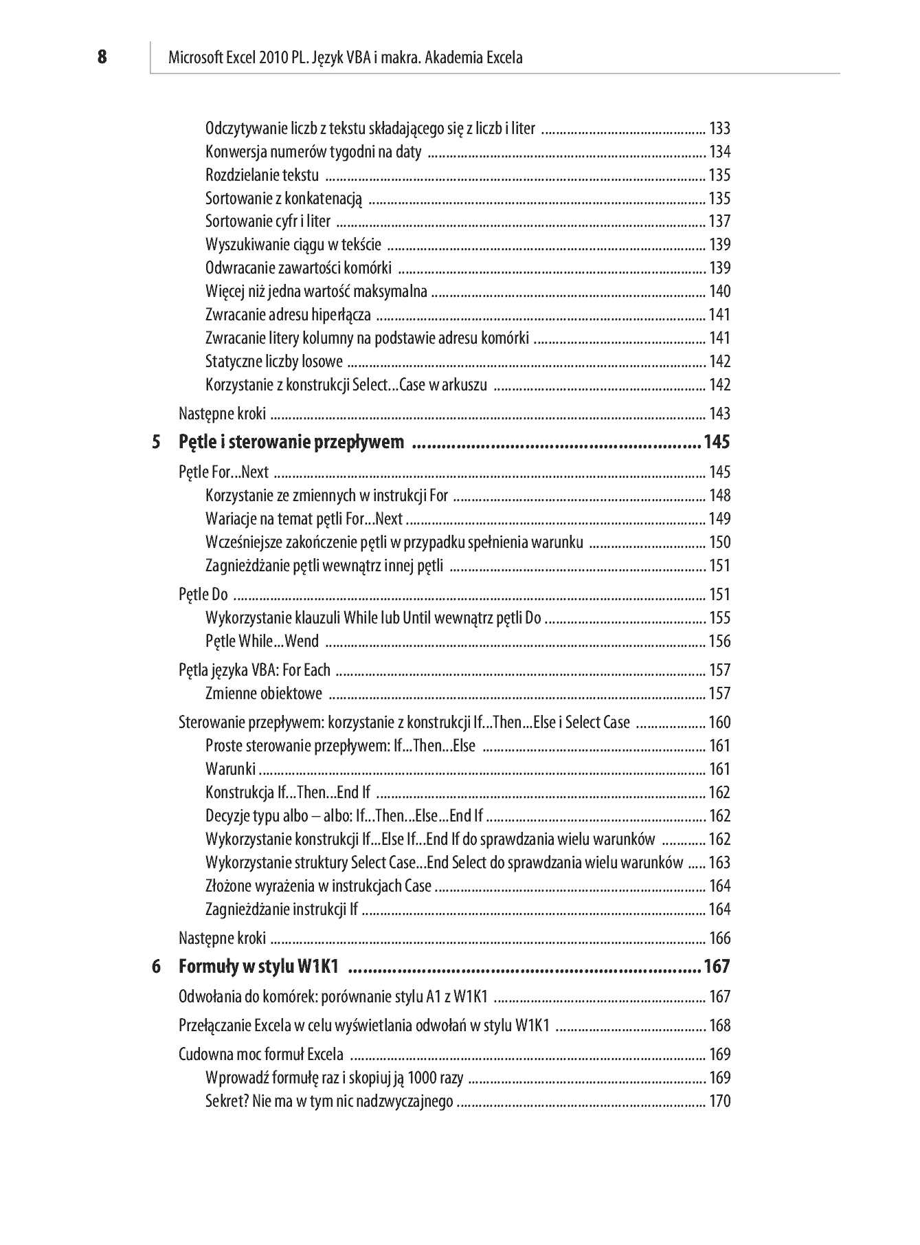 Fragment „Microsoft Excel 2010 PL. Język VBA i makra. Akademia Excela” — strona 6 z 85