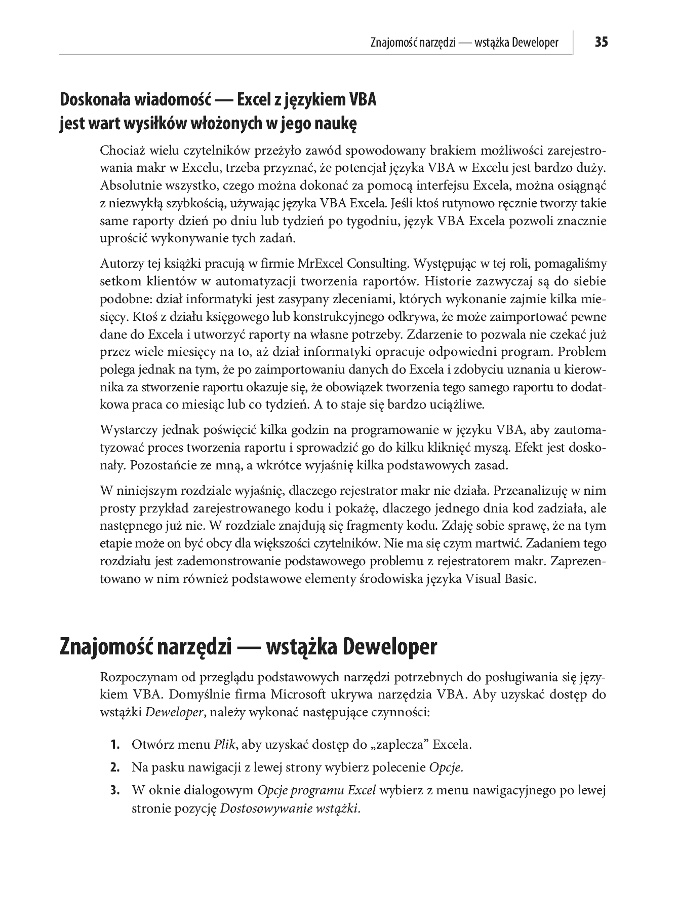 Fragment „Microsoft Excel 2010 PL. Język VBA i makra. Akademia Excela” — strona 22 z 85