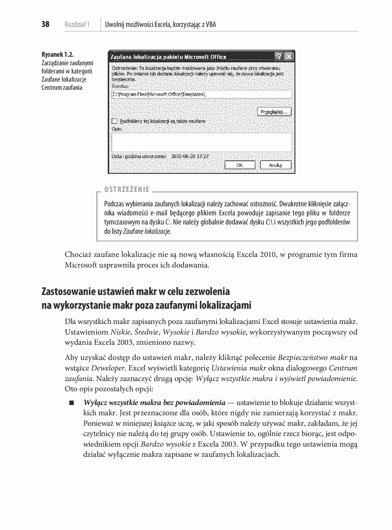 Fragment „Microsoft Excel 2010 PL. Język VBA i makra. Akademia Excela” — strona 25 z 85