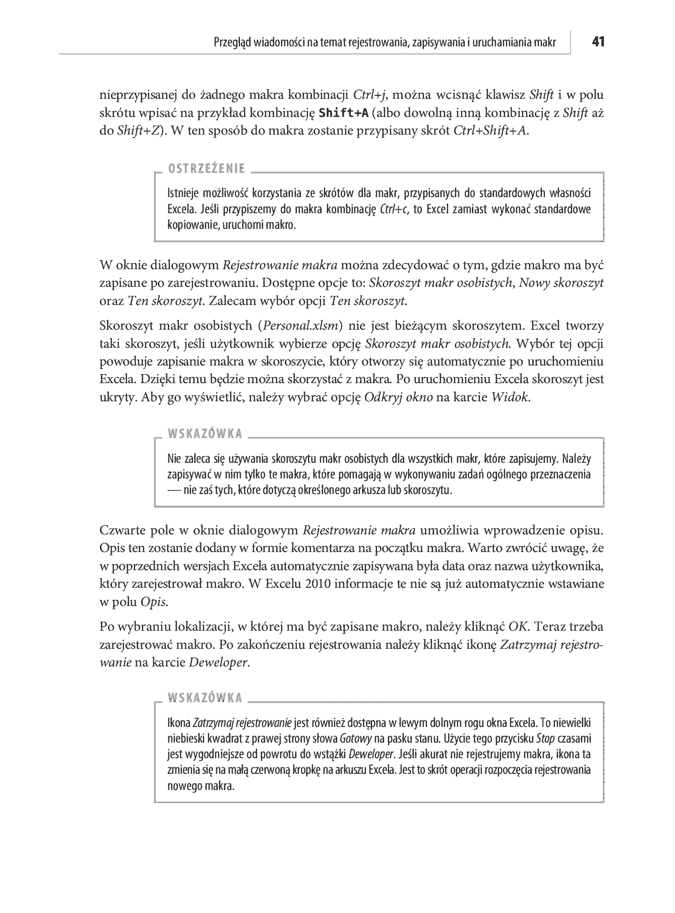 Fragment „Microsoft Excel 2010 PL. Język VBA i makra. Akademia Excela” — strona 28 z 85