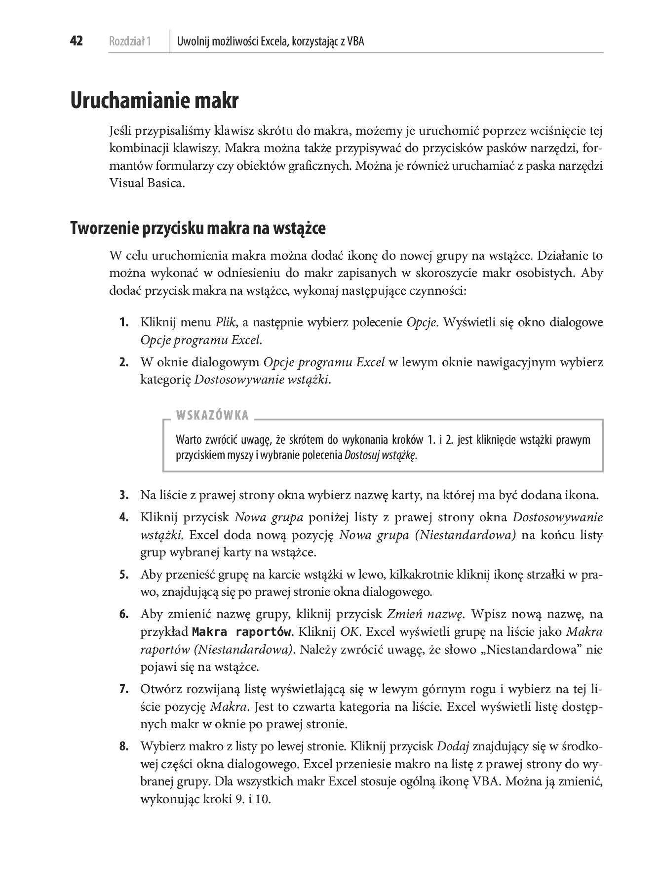 Fragment „Microsoft Excel 2010 PL. Język VBA i makra. Akademia Excela” — strona 29 z 85