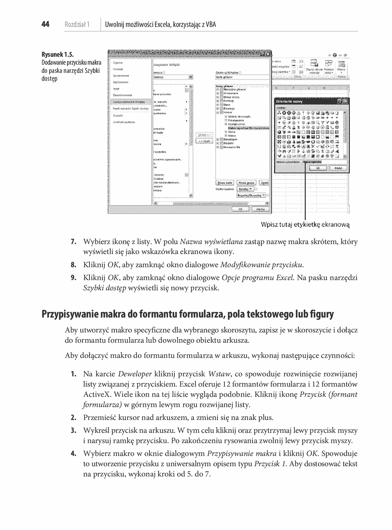 Fragment „Microsoft Excel 2010 PL. Język VBA i makra. Akademia Excela” — strona 31 z 85