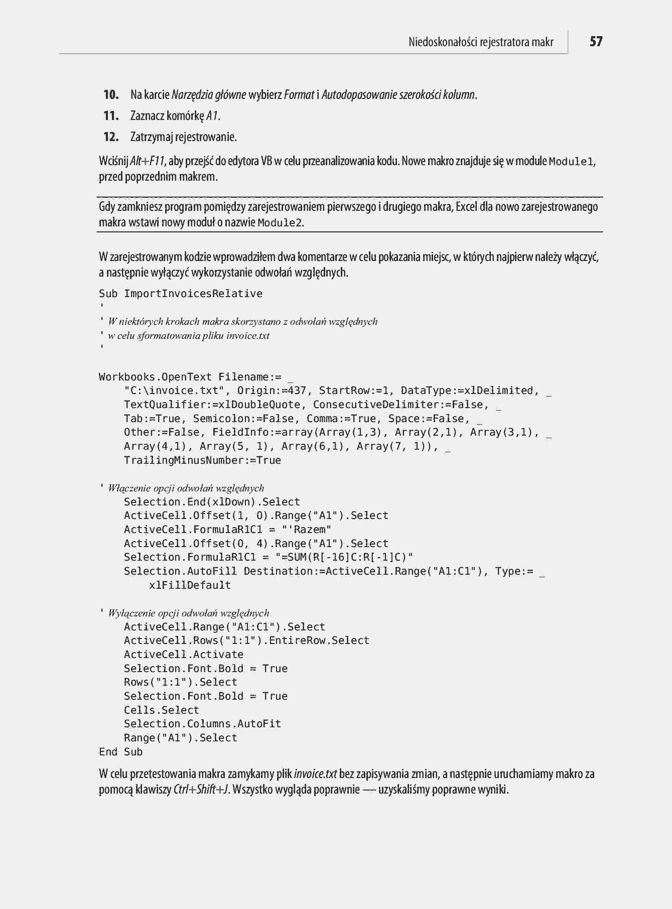 Fragment „Microsoft Excel 2010 PL. Język VBA i makra. Akademia Excela” — strona 44 z 85