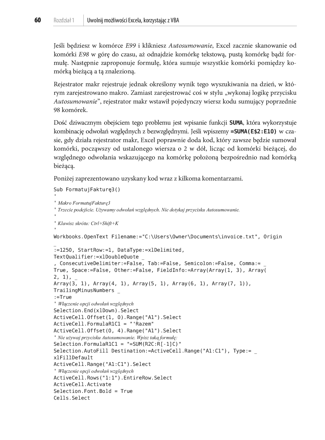 Fragment „Microsoft Excel 2010 PL. Język VBA i makra. Akademia Excela” — strona 47 z 85