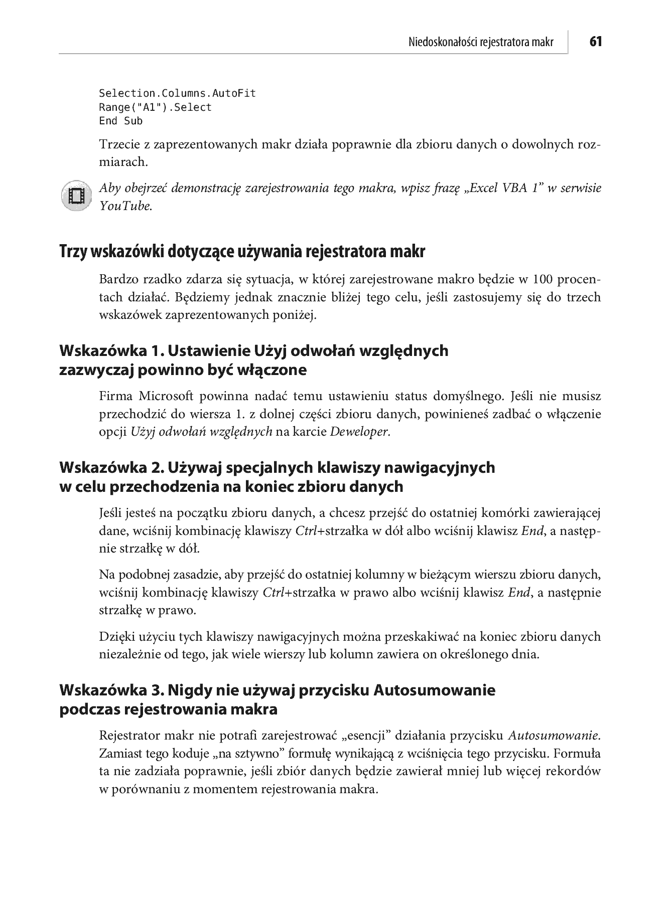 Fragment „Microsoft Excel 2010 PL. Język VBA i makra. Akademia Excela” — strona 48 z 85