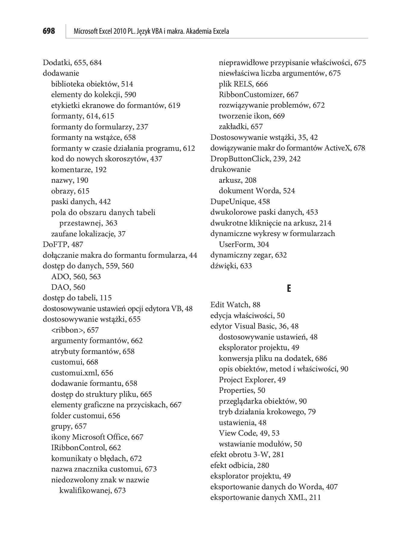 Fragment „Microsoft Excel 2010 PL. Język VBA i makra. Akademia Excela” — strona 55 z 85