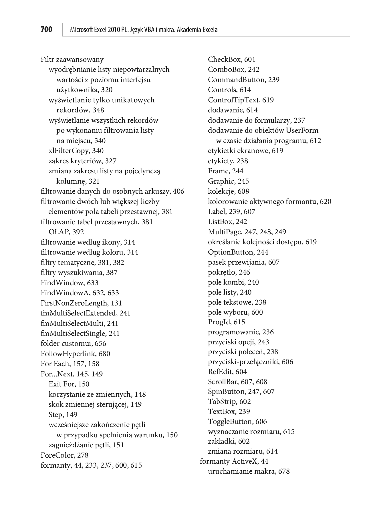 Fragment „Microsoft Excel 2010 PL. Język VBA i makra. Akademia Excela” — strona 57 z 85