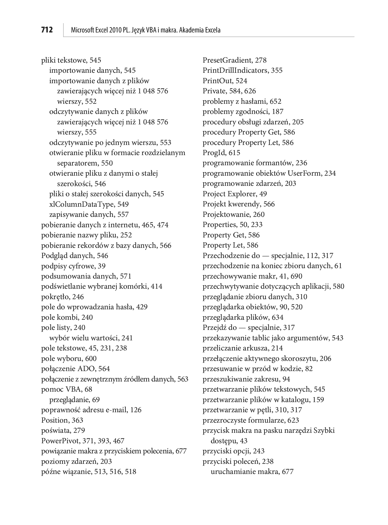 Fragment „Microsoft Excel 2010 PL. Język VBA i makra. Akademia Excela” — strona 69 z 85