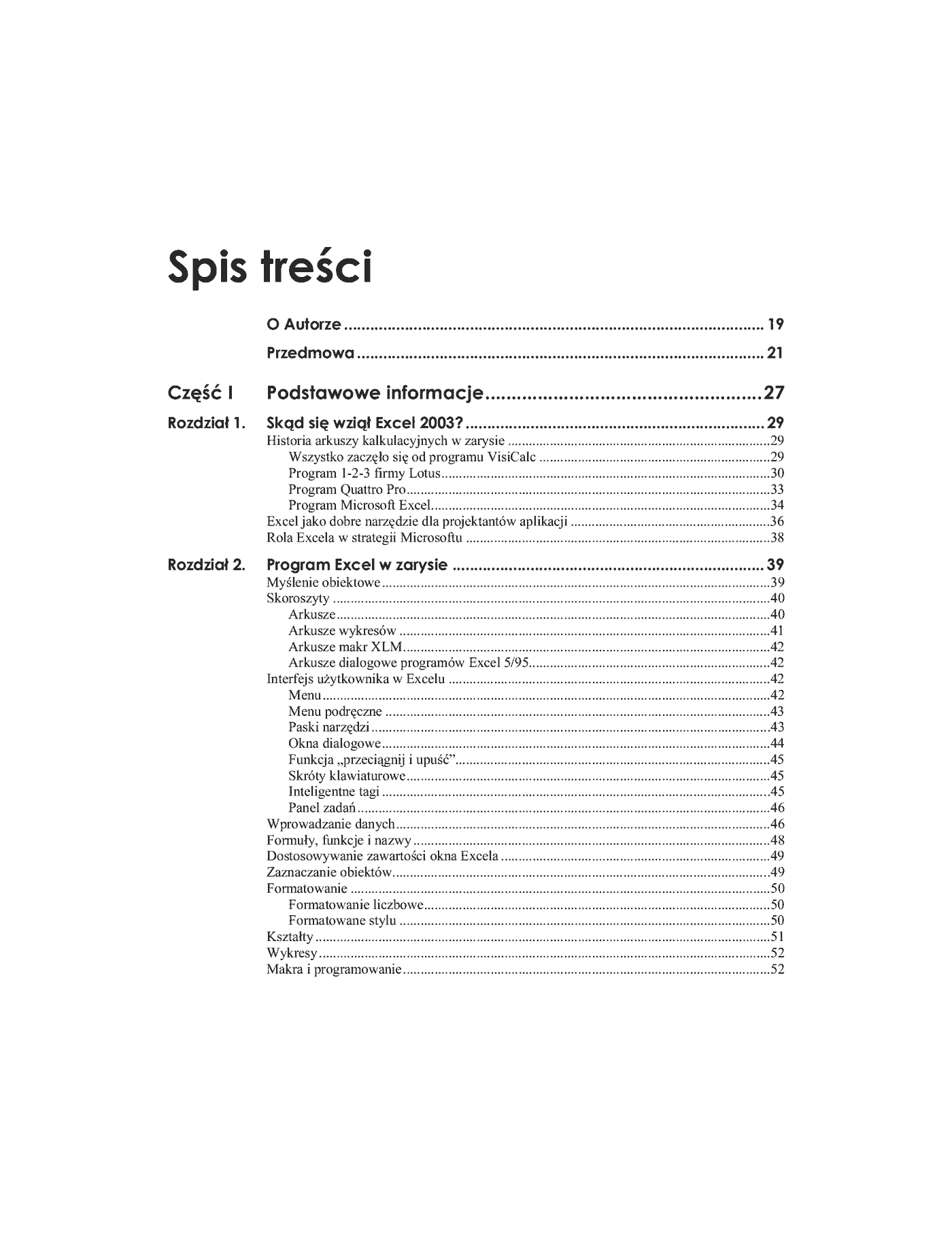 Fragment „Excel 2003 PL. Programowanie w VBA. Vademecum profesjonalisty” — strona 2 z 30