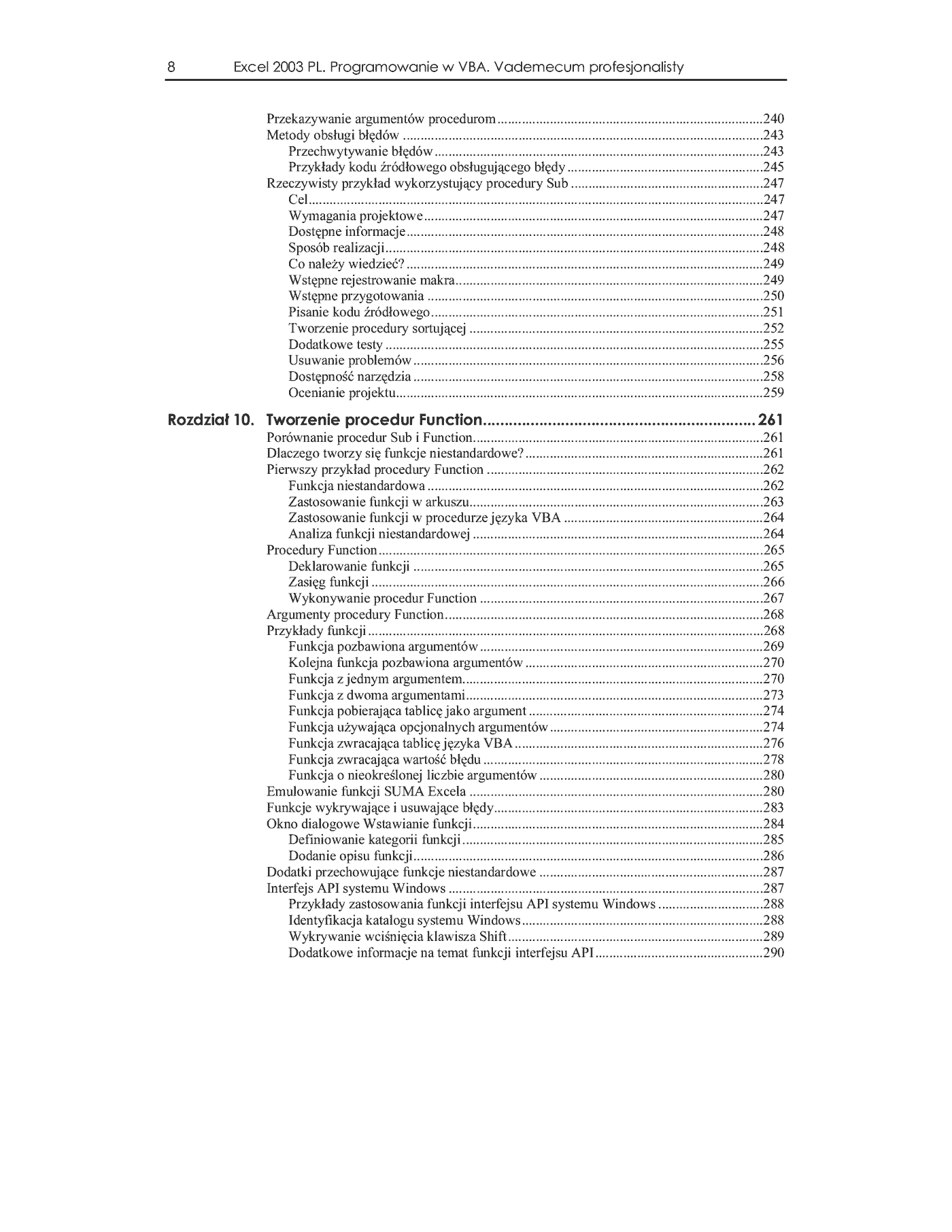 Fragment „Excel 2003 PL. Programowanie w VBA. Vademecum profesjonalisty” — strona 7 z 30