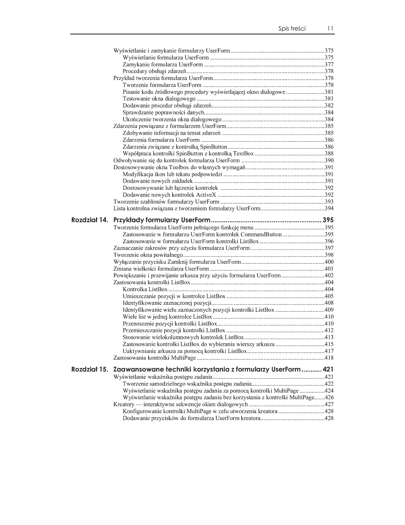 Fragment „Excel 2003 PL. Programowanie w VBA. Vademecum profesjonalisty” — strona 10 z 30
