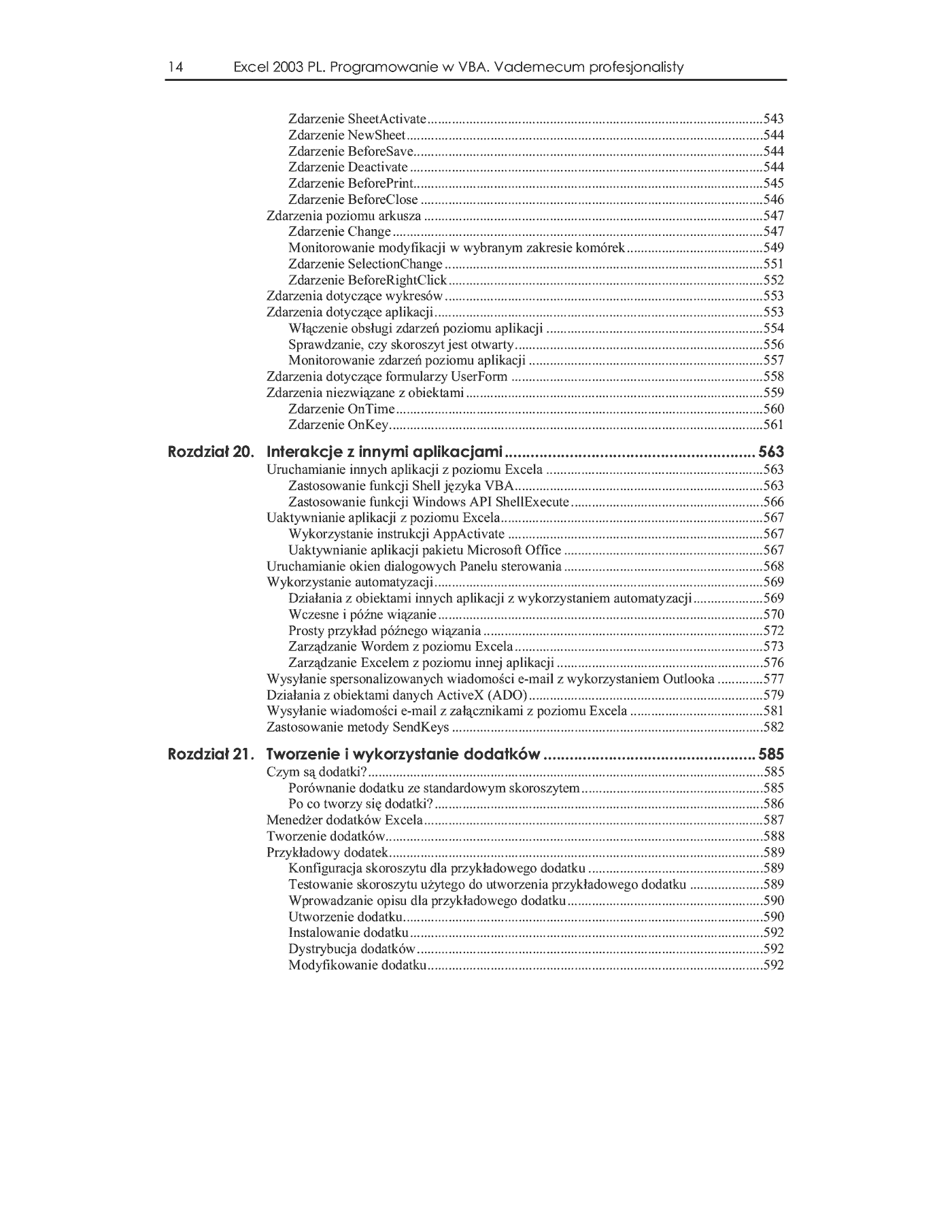 Fragment „Excel 2003 PL. Programowanie w VBA. Vademecum profesjonalisty” — strona 13 z 30